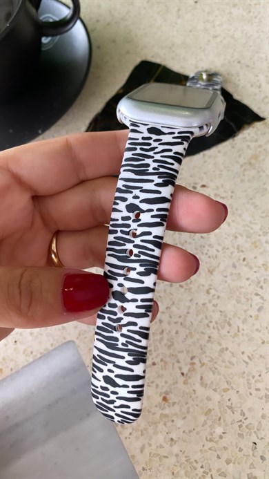 Zebra Desen Silikon Kordon