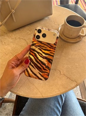 Zebra Hologram İPhone Telefon Kılıfı Kahverengi