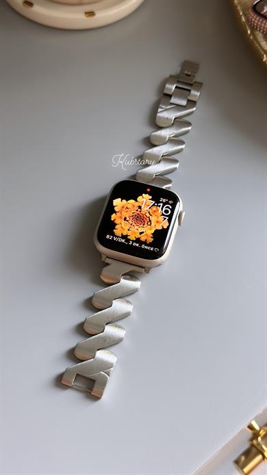 Zigzag Metal Kordon Gümüş