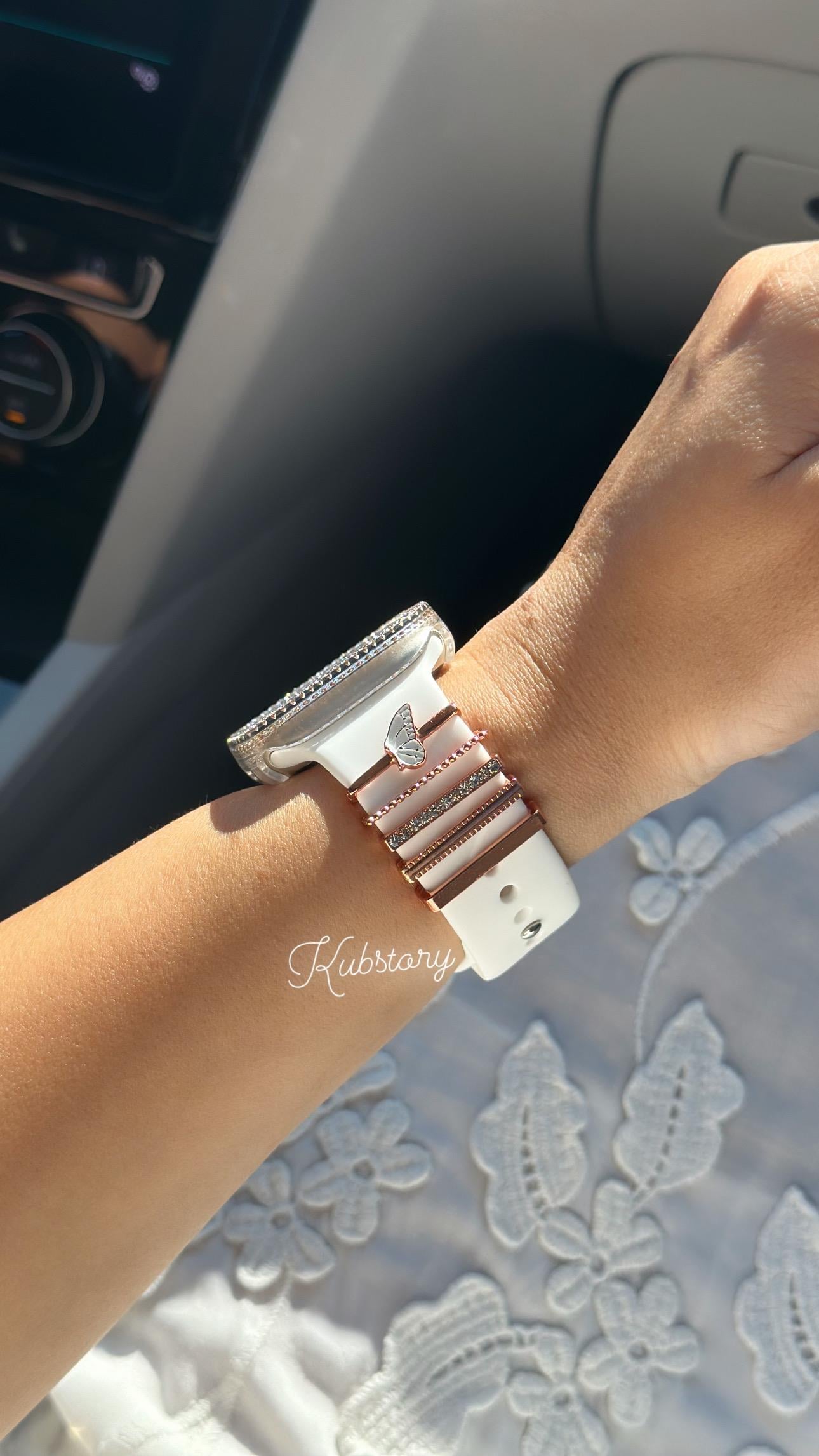 Beyaz Kanat Watch Saat Charmı Rose