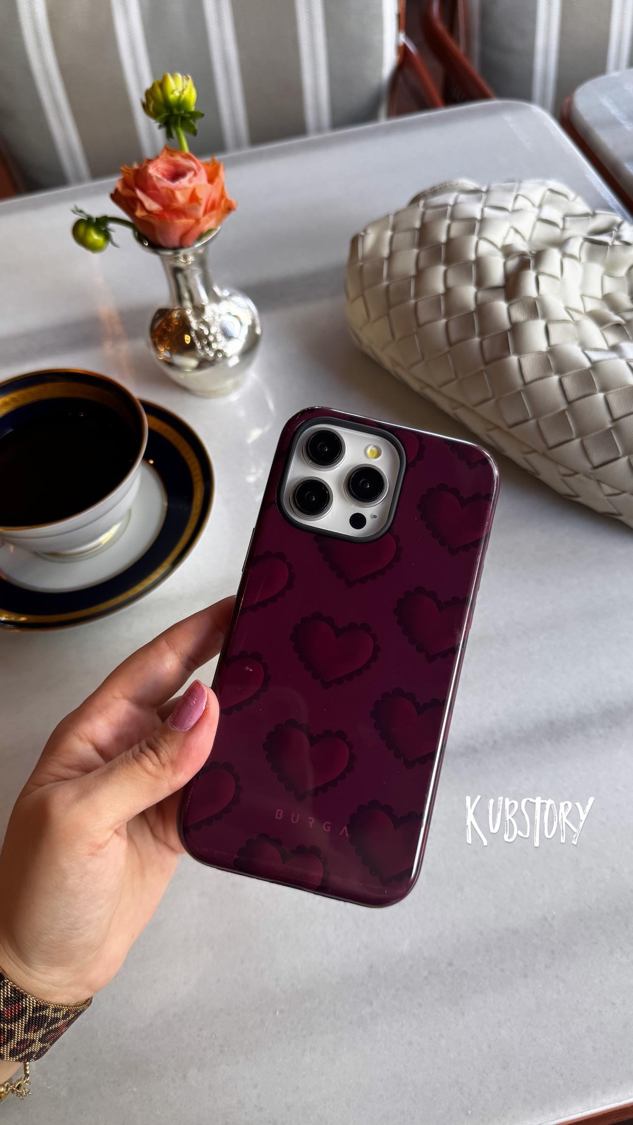 Brg İphone Telefon Kılıfı Kalp Bordo