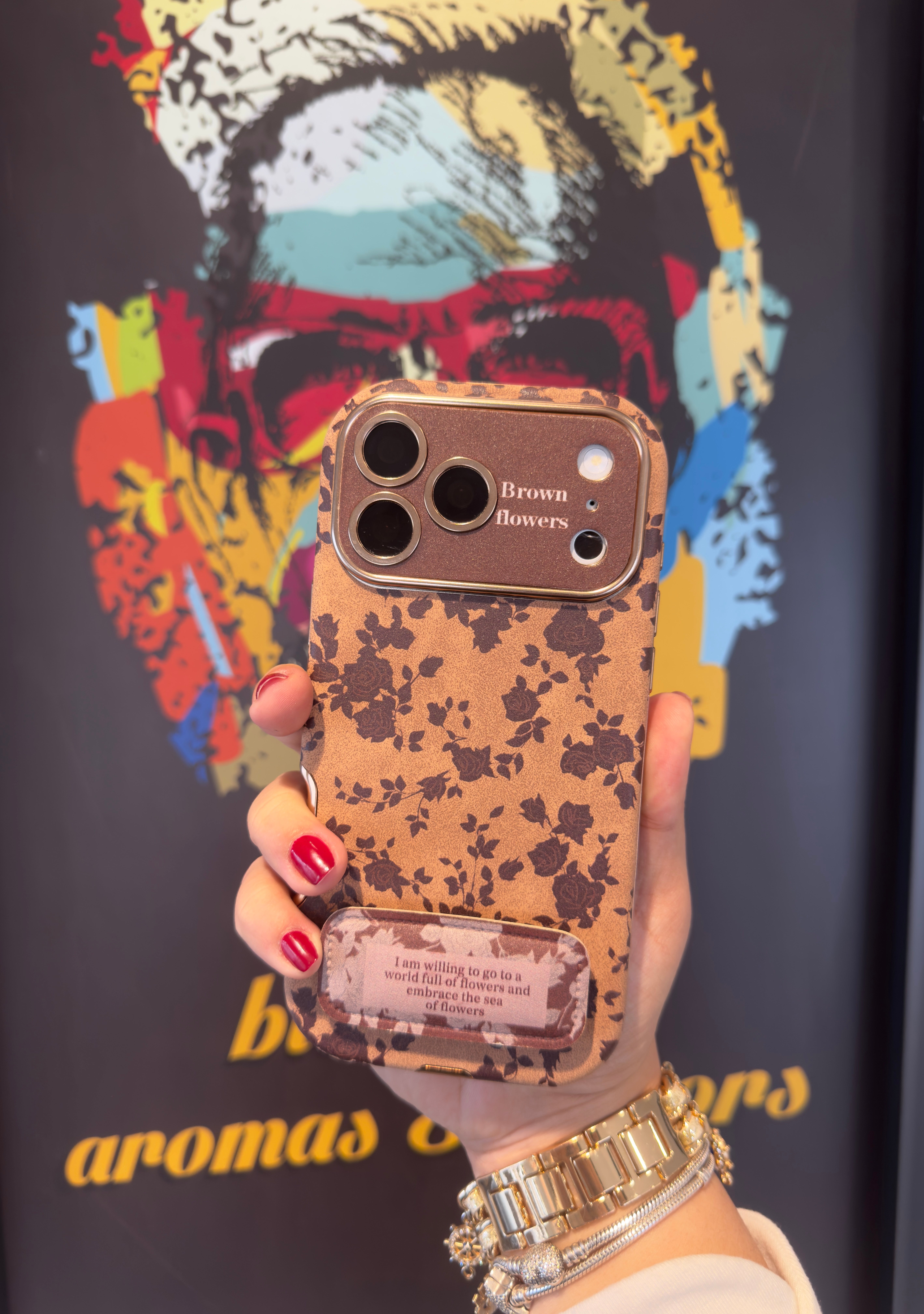 Bronw Bloom Vintage İphone Telefon Kılıfı