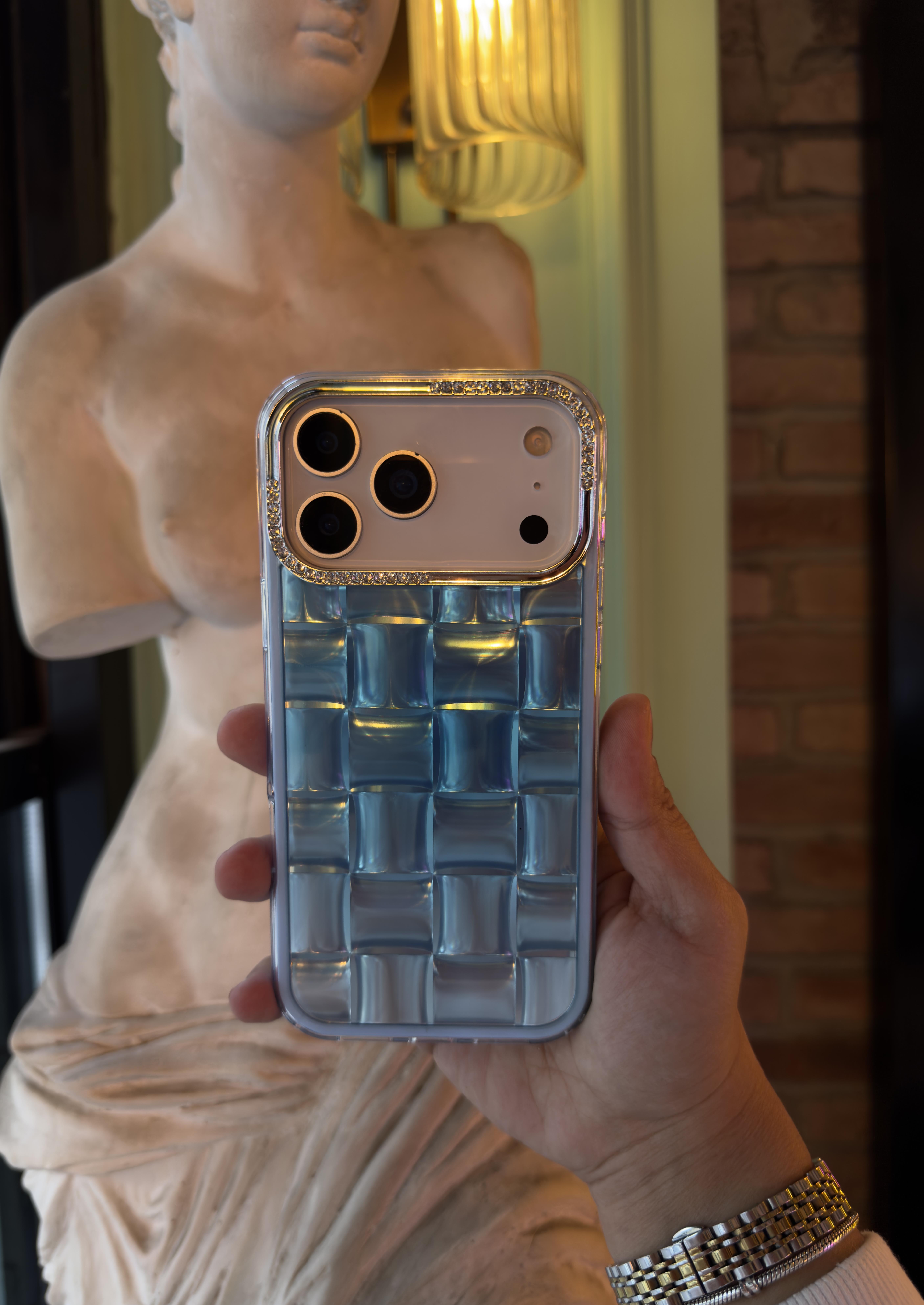 Bubble Glow İphone Telefon Kılıfı Mavi