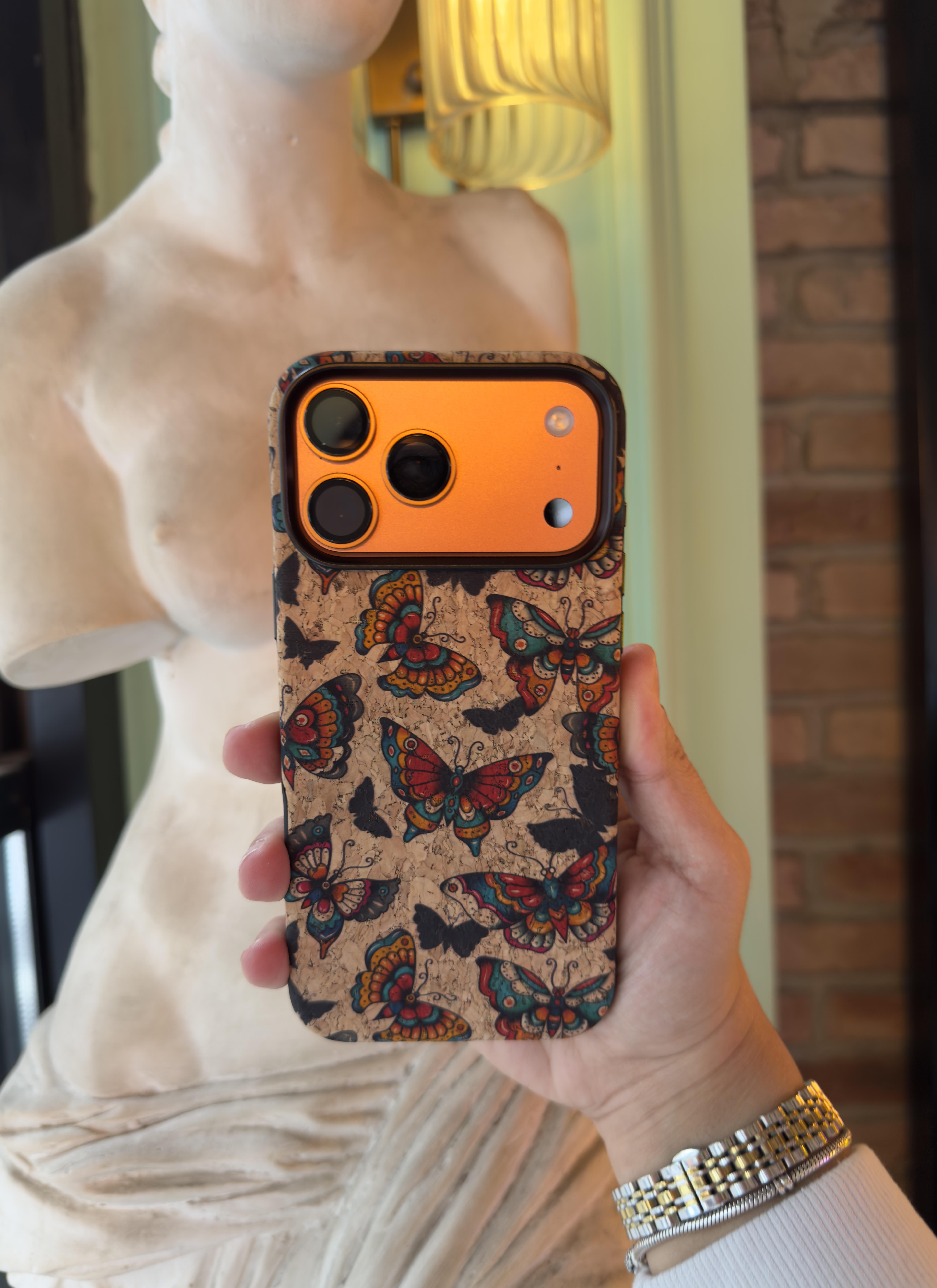 Butterfly Vintage İphone Telefon Kılıfı