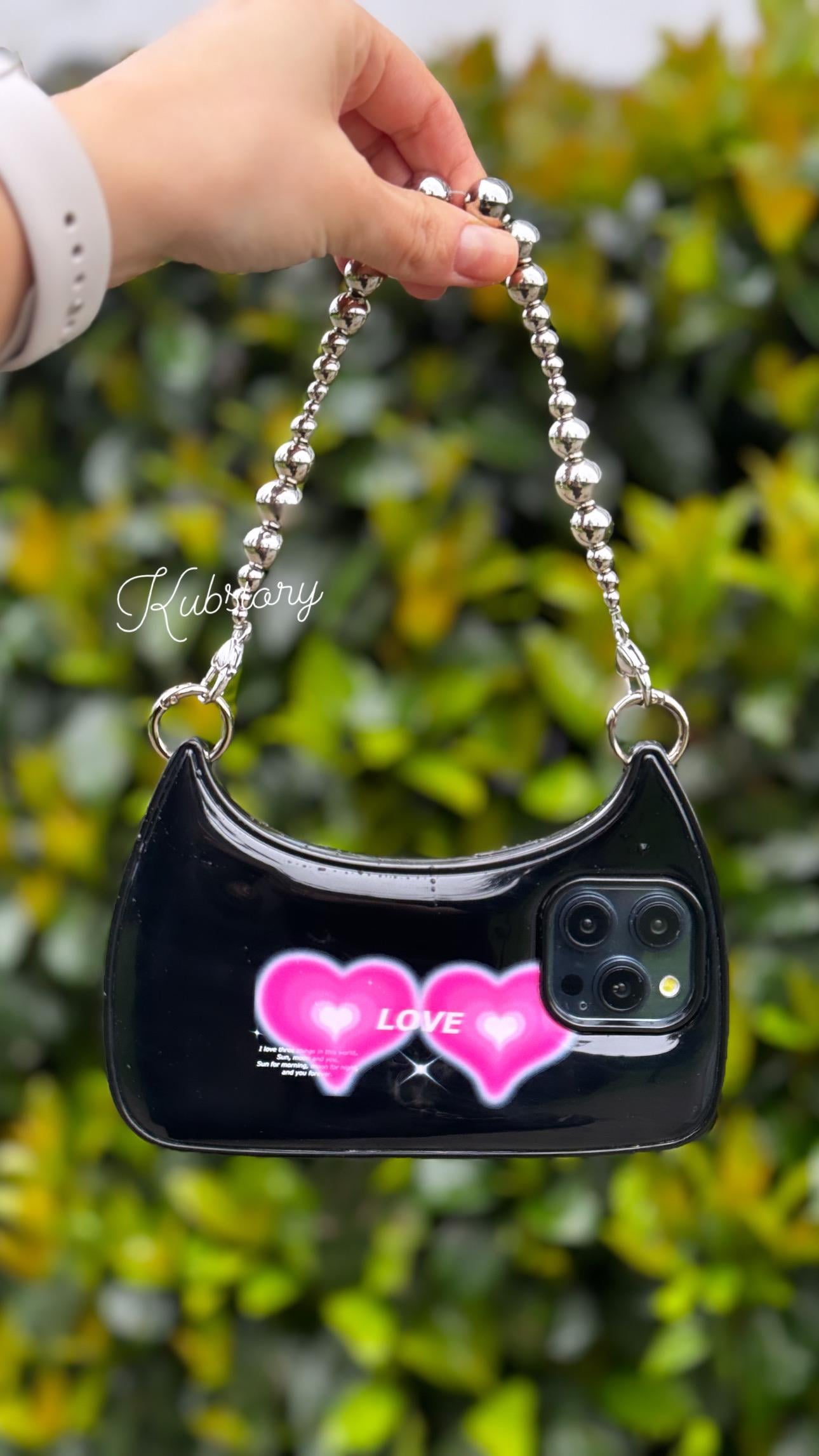 Çanta Görünümlü İphone Telefon Kılıfı Love