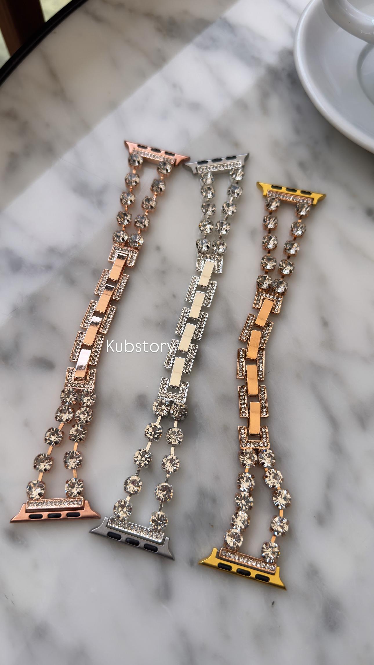 Cristal Luxe Metal Kordon Rose