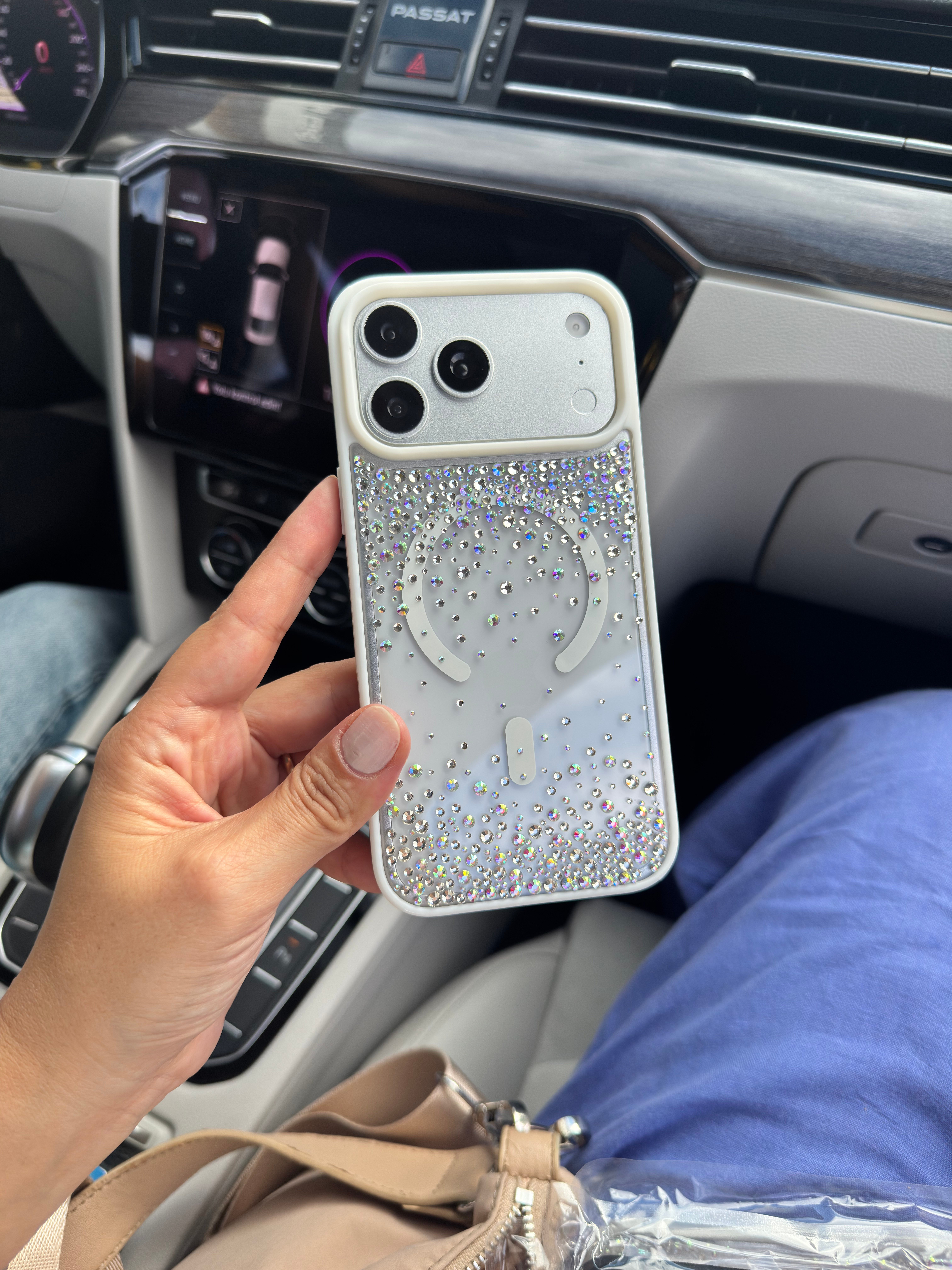 Crystal Aura İphone Telefon Kılıf Beyaz