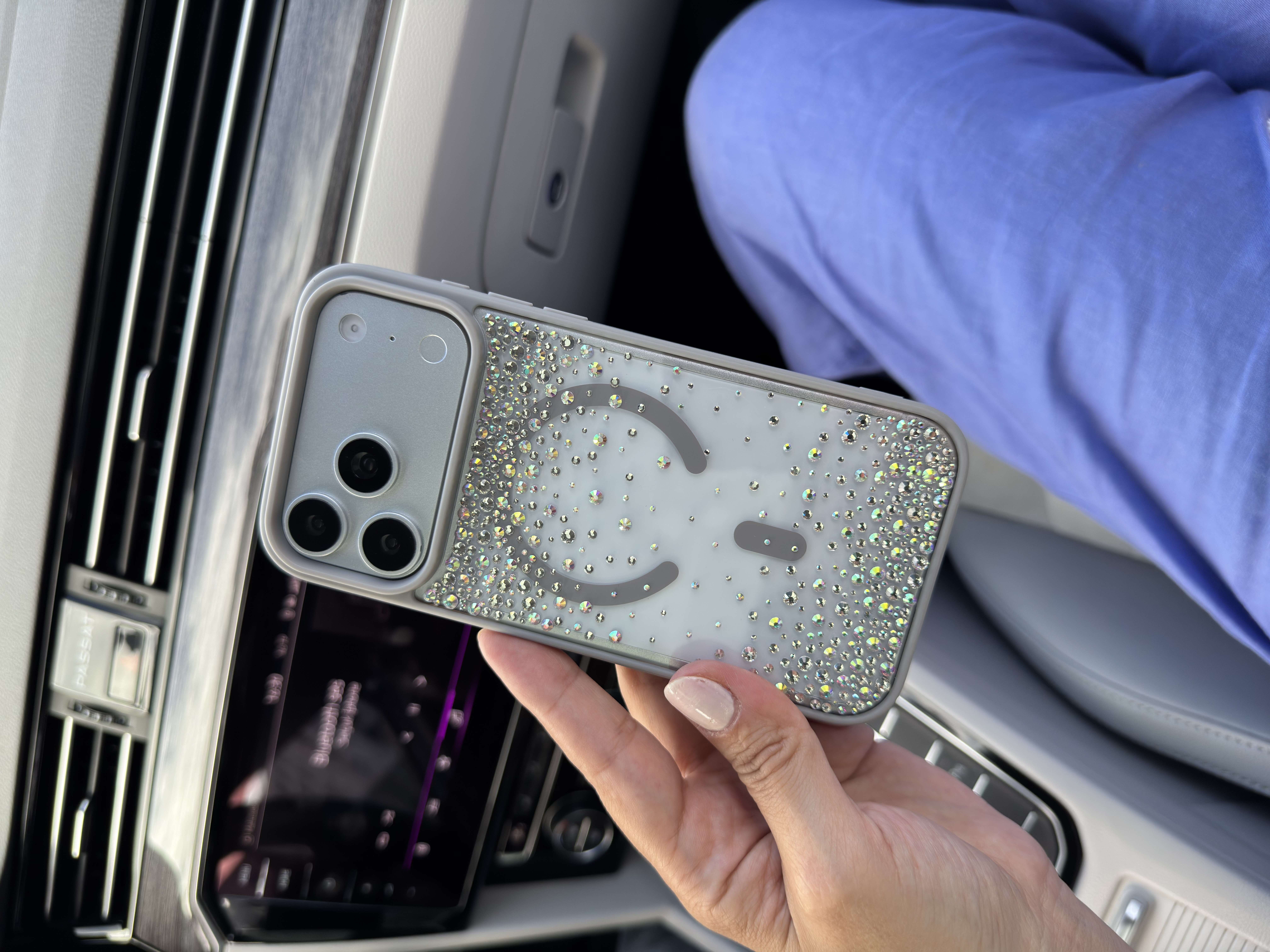 Crystal Aura İphone Telefon Kılıf Gri 