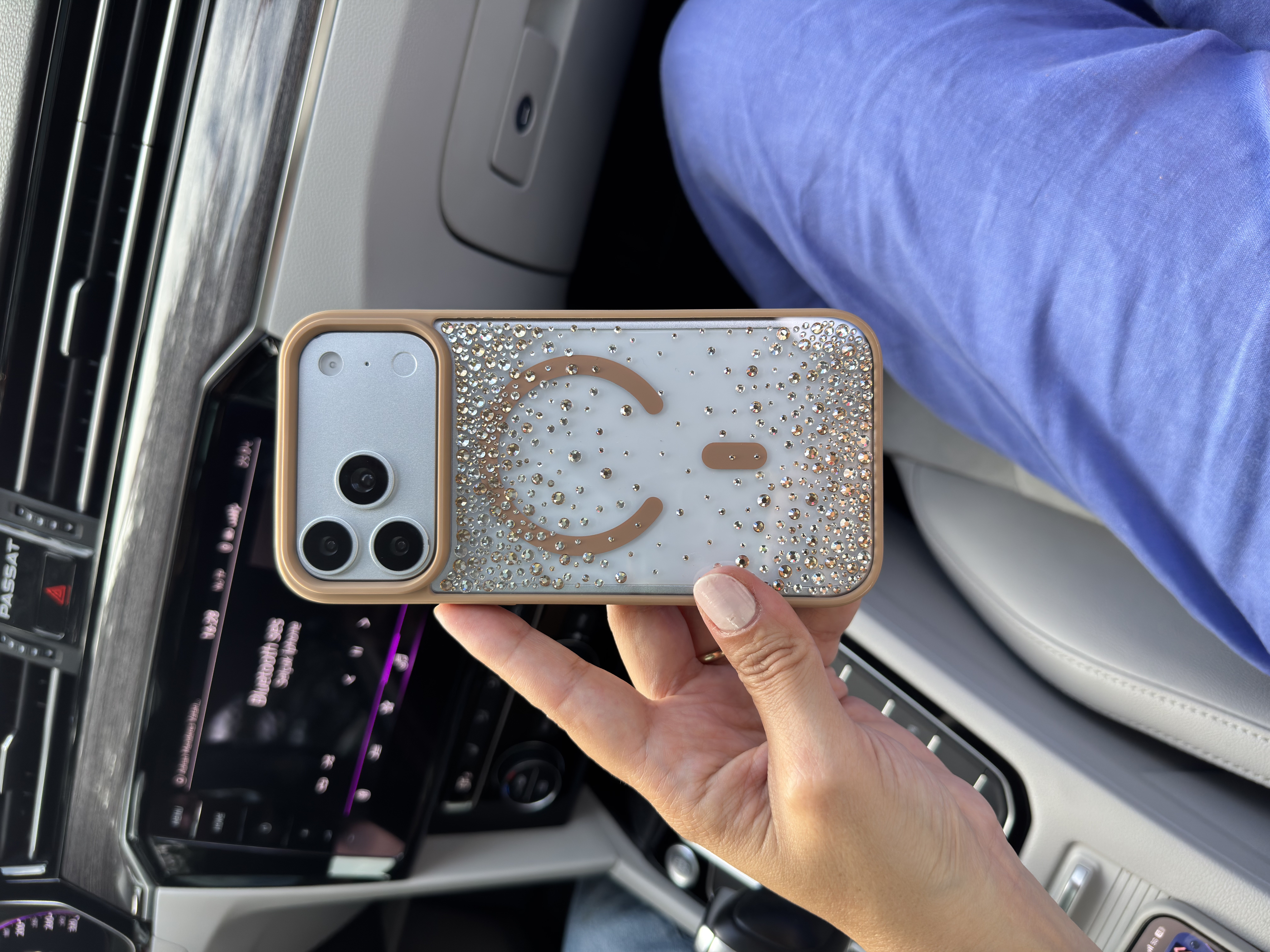 Crystal Aura İphone Telefon Kılıf Şampanya