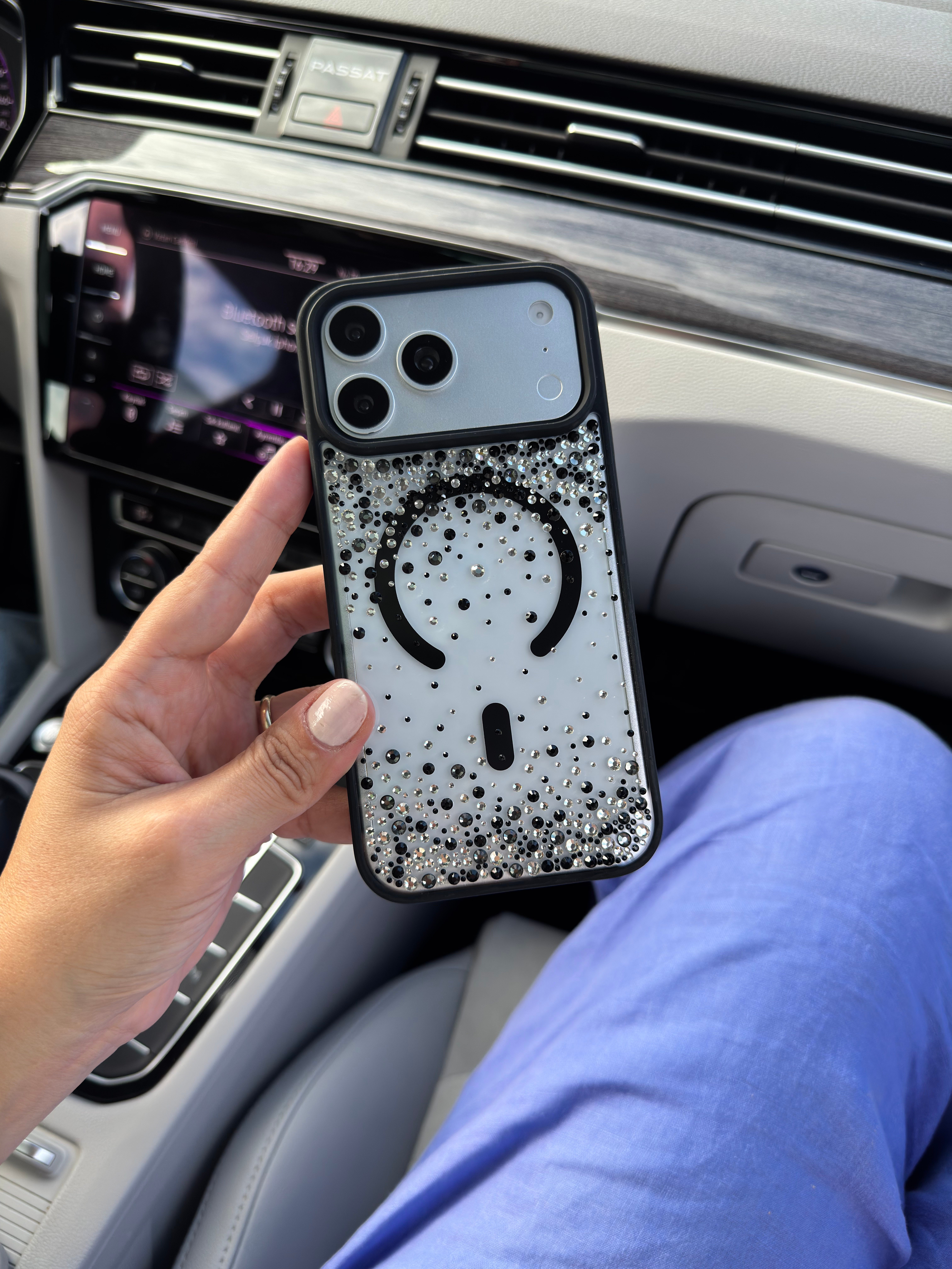 Crystal Aura İphone Telefon Kılıf Siyah