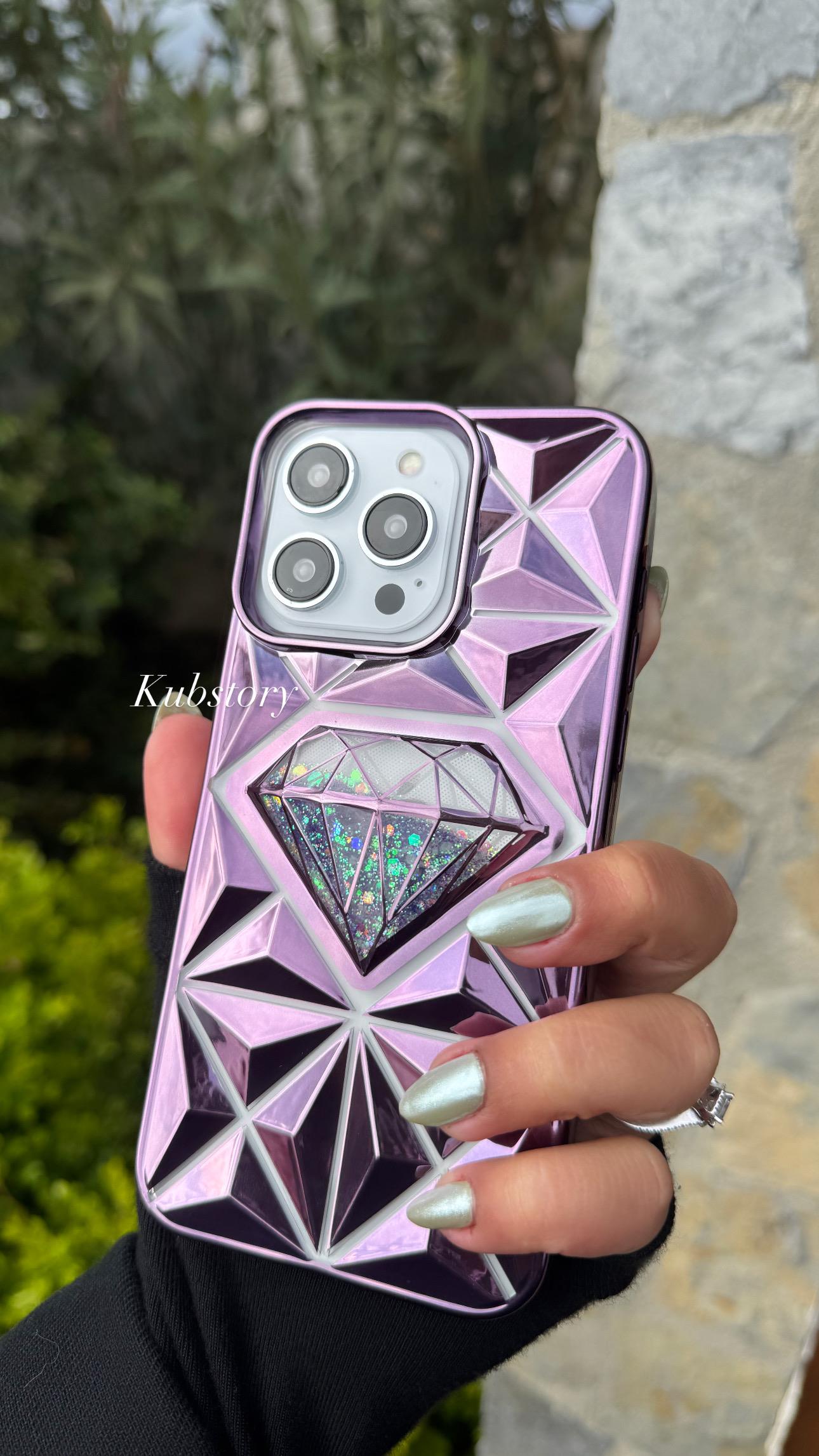 Diamond İphone Telefon Kılıfı Mor