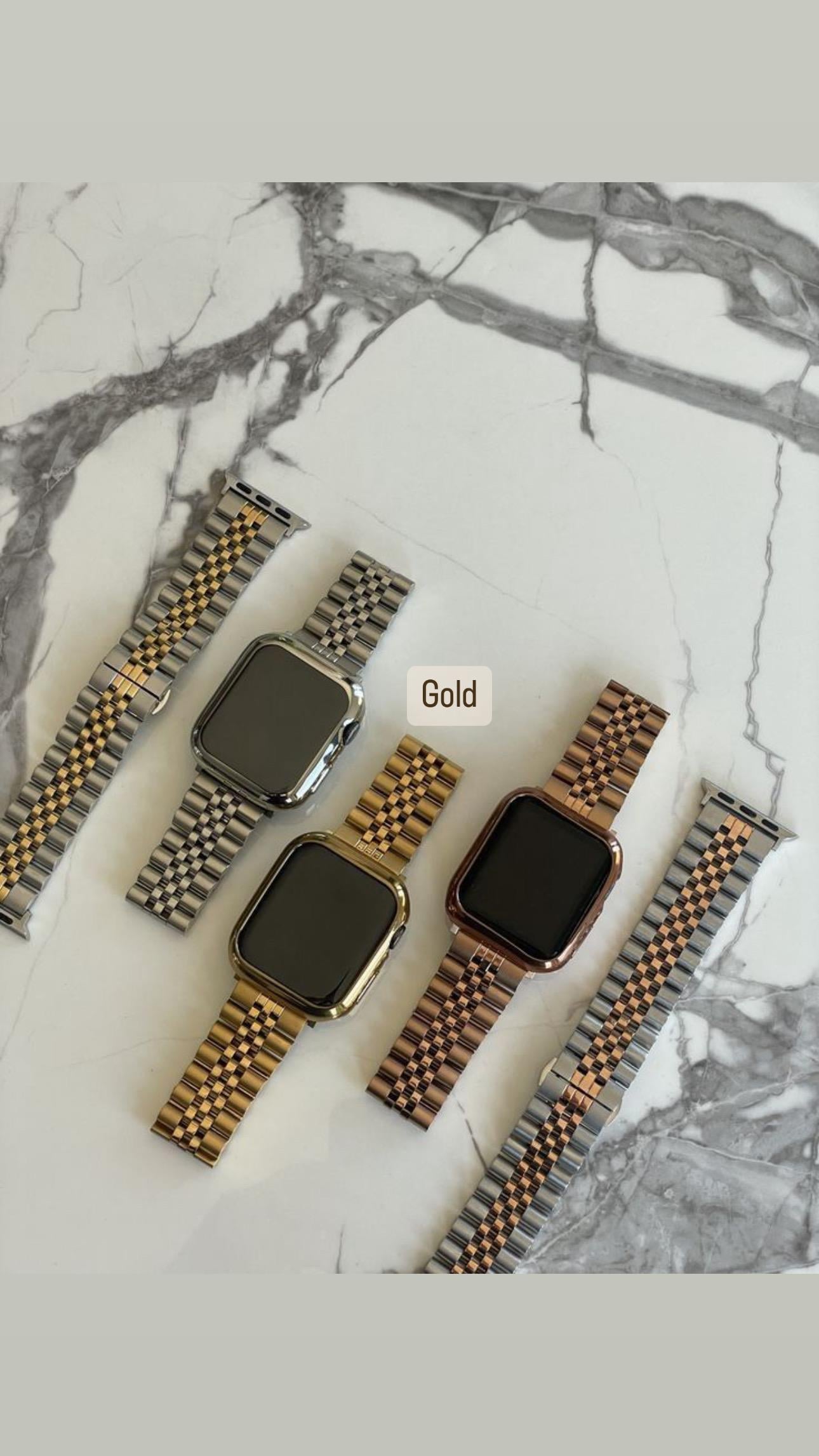 Elegance Çelik Metal Kordon Gold