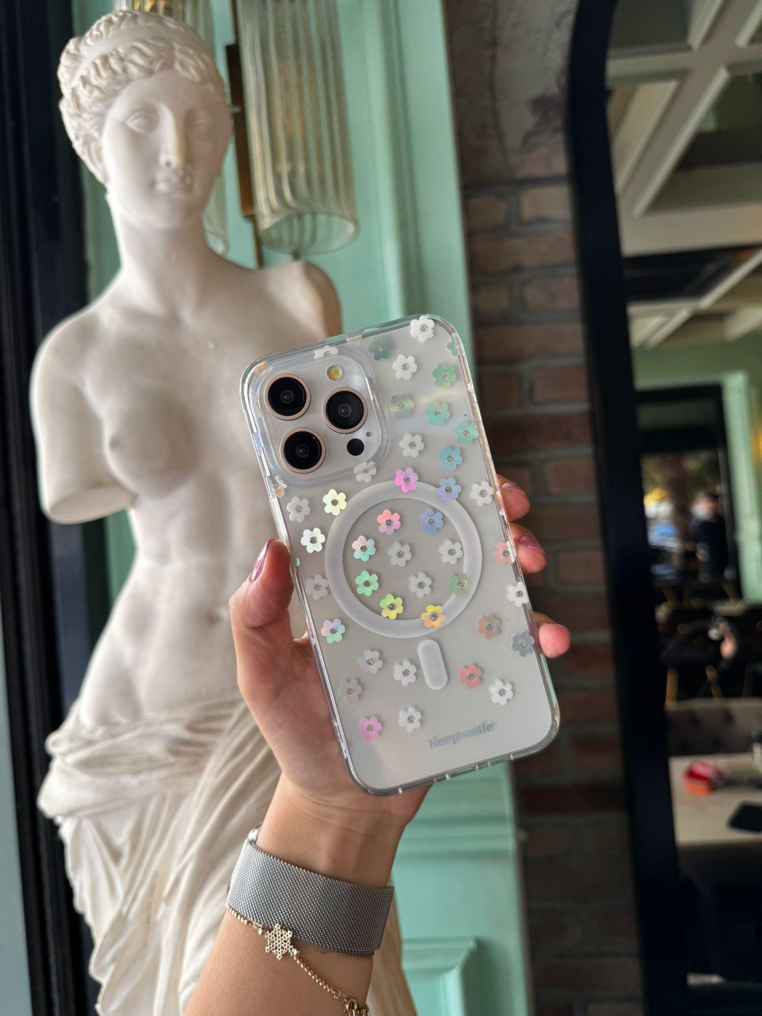 Hologramlı Magsafeli İphone Telefon Kılıfı Papatya