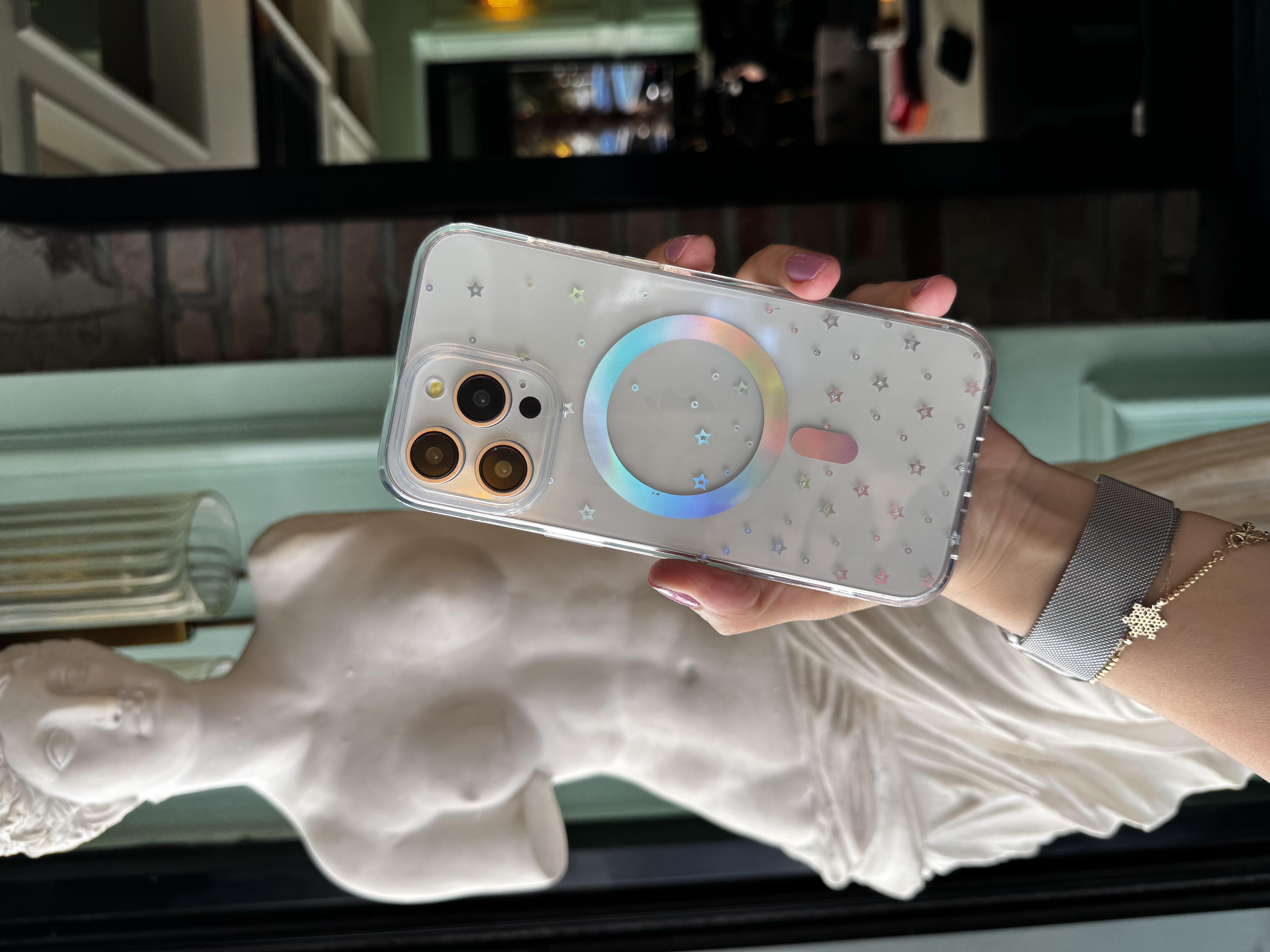 Hologramlı Magsafeli İphone Telefon Kılıfı Yıldız