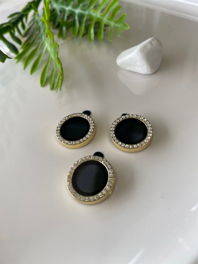 Kamera Koruyucu Lens Gold Taşlı