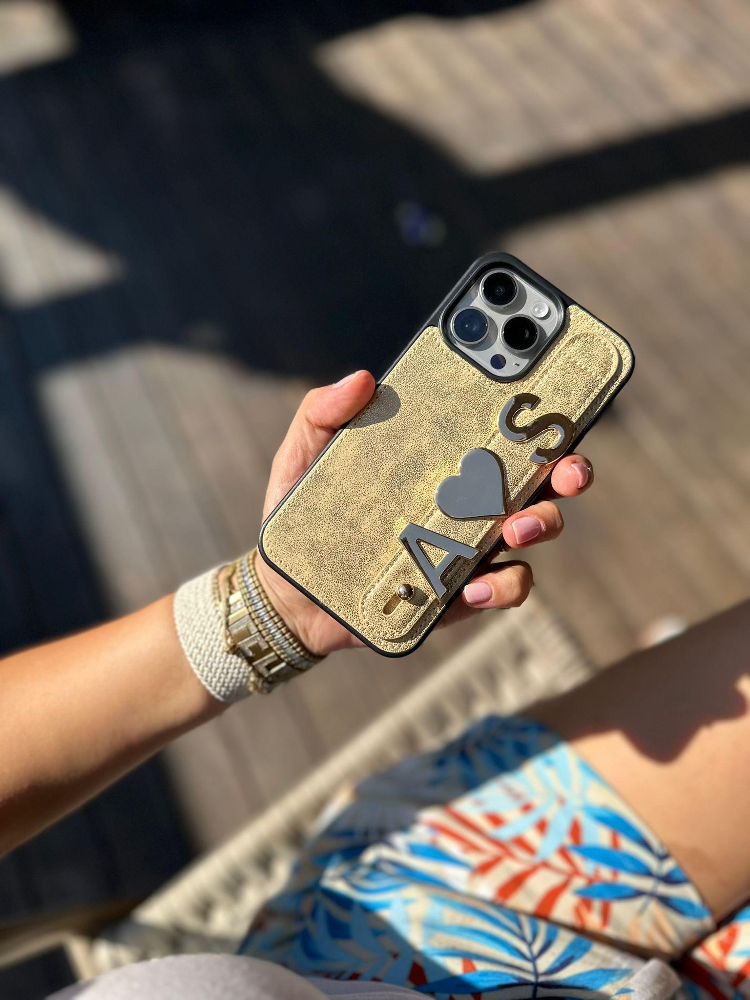 Kişiselleştirilebilir İphone Telefon Kılıfı Altın 