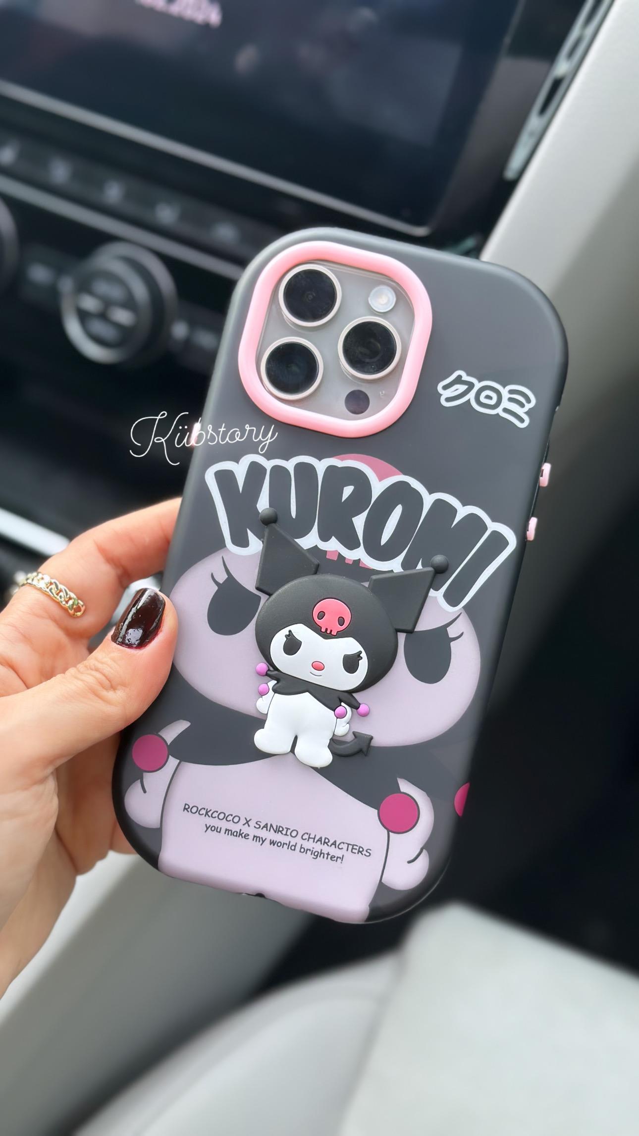 Kuromi Detaylı İphone Telefon Kılıfı Kabartmalı