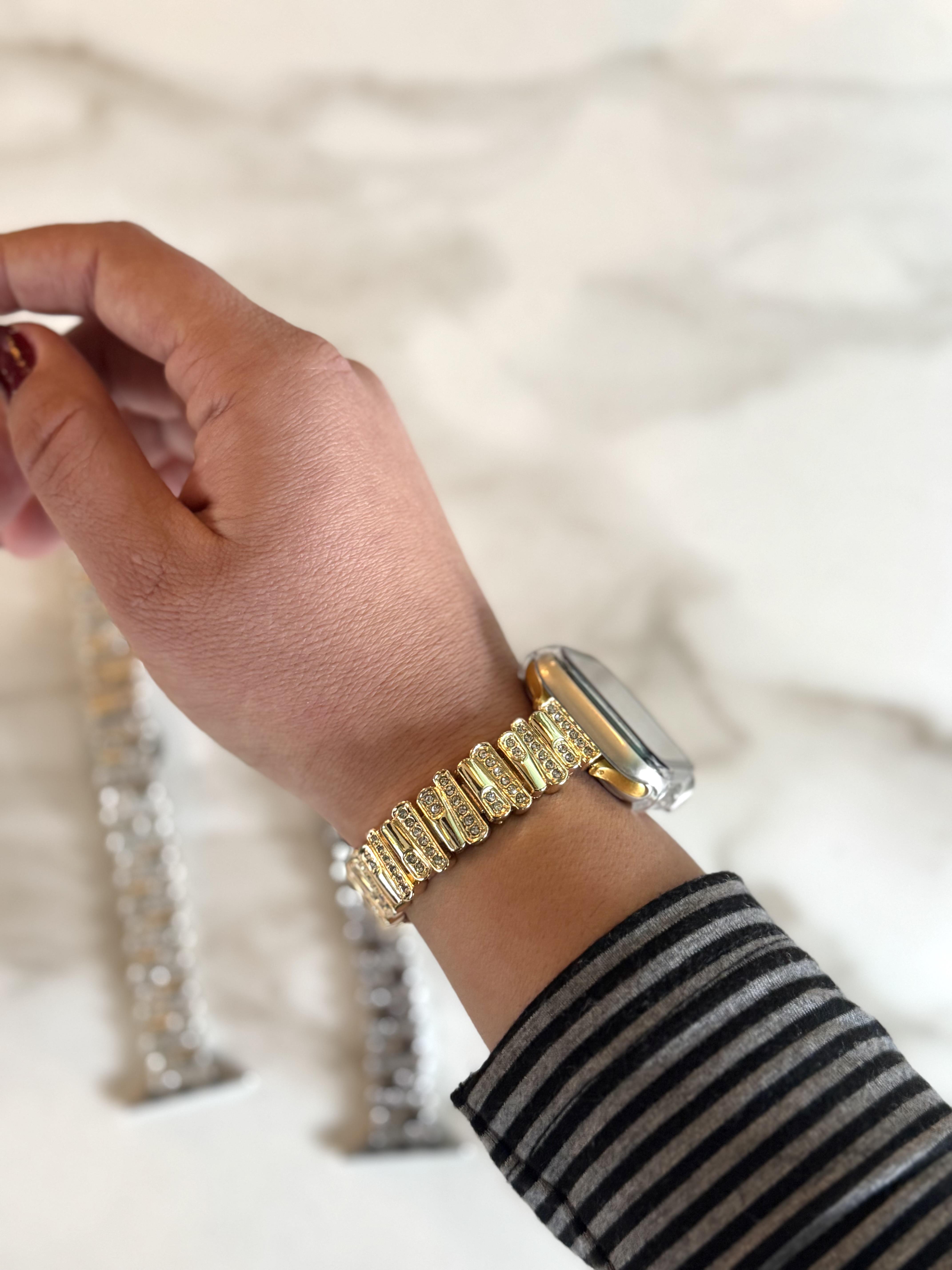 Luna Crystal Metal Kordon Gold