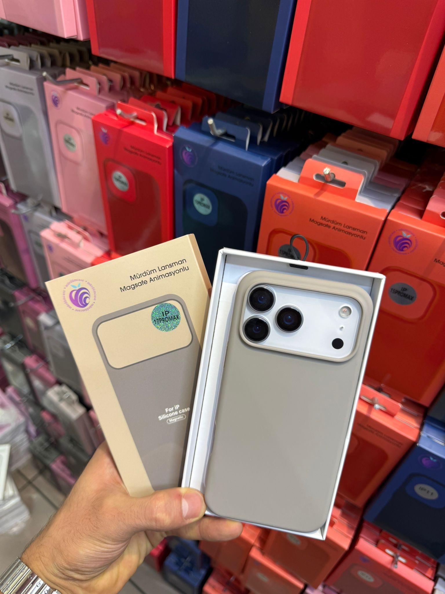 Magsafe İphone Telefon Kılıfı Gri 17 Serisi