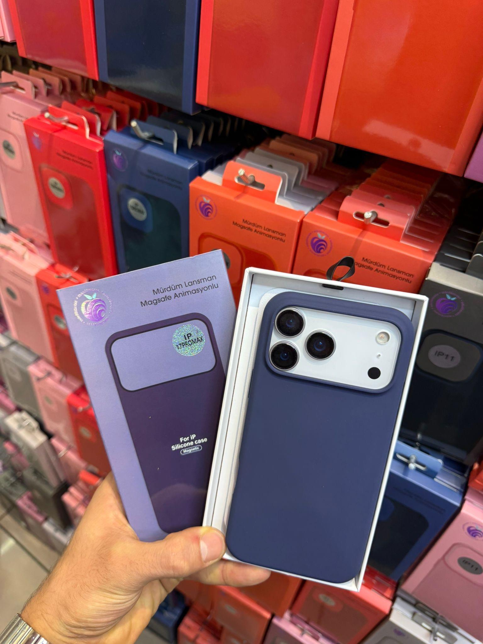 Magsafe İphone Telefon Kılıfı Lacivert 17 Serisi