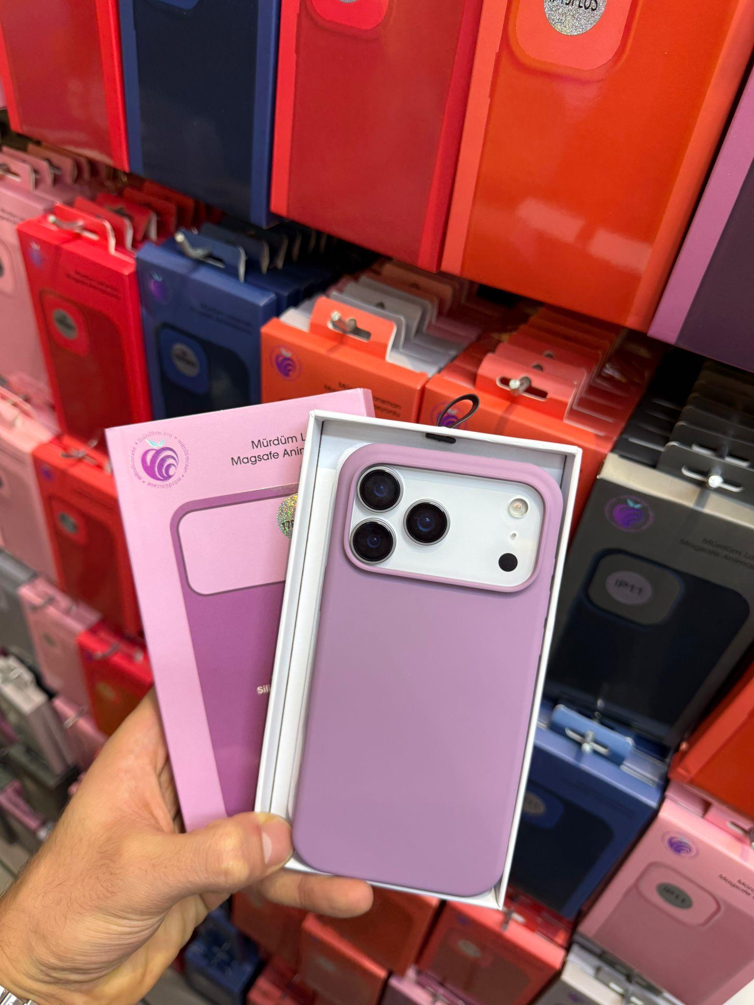 Magsafe İphone Telefon Kılıfı Lila 17 Serisi