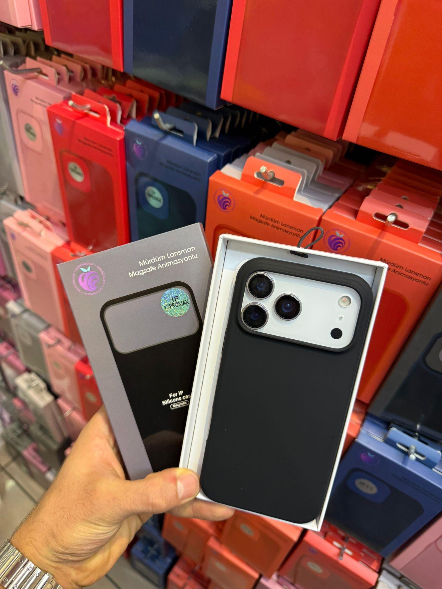 Magsafe İphone Telefon Kılıfı Siyah 17 Serisi