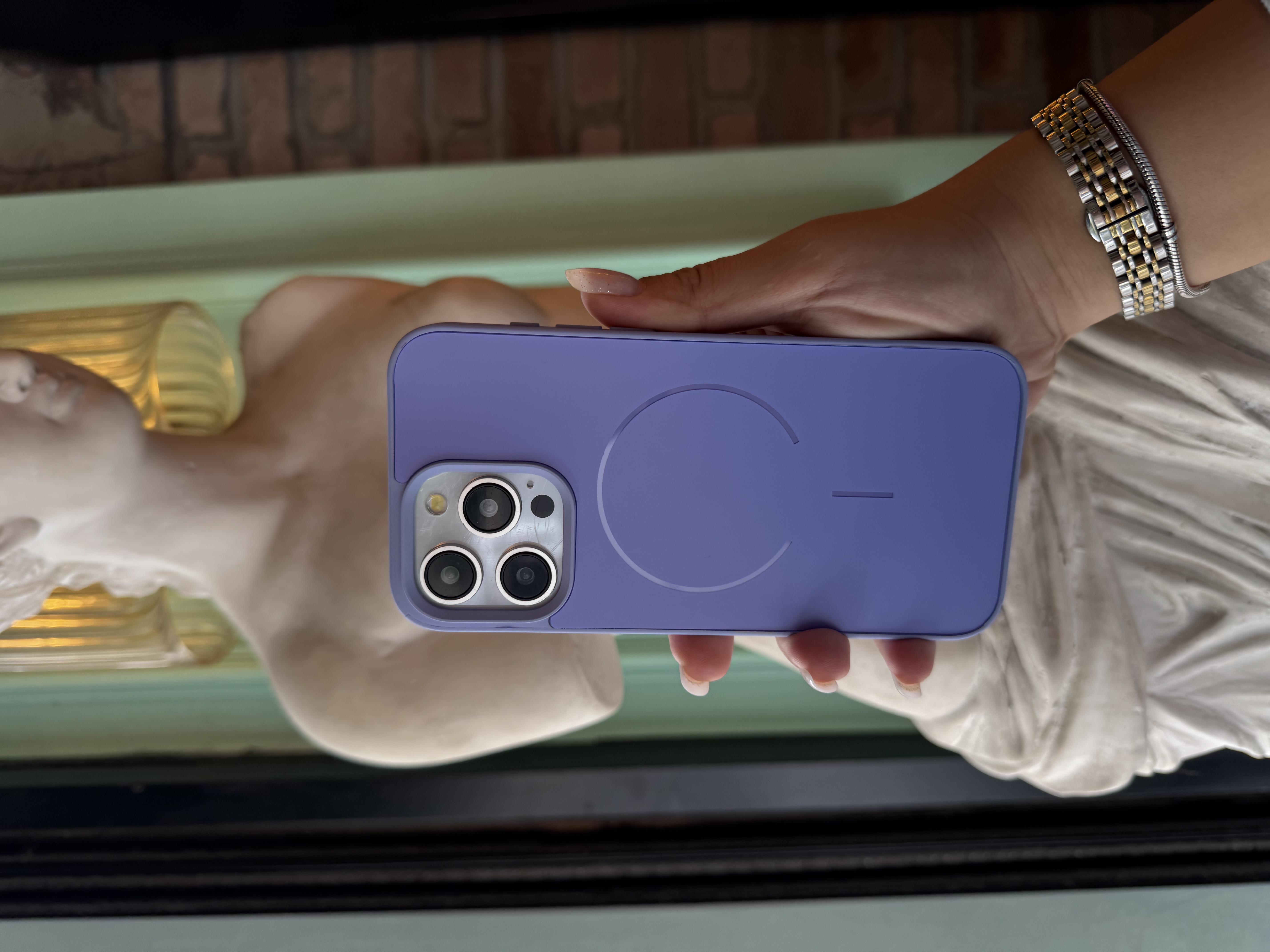 Magsafe Renkli İphone Telefon Kılıfı Lila