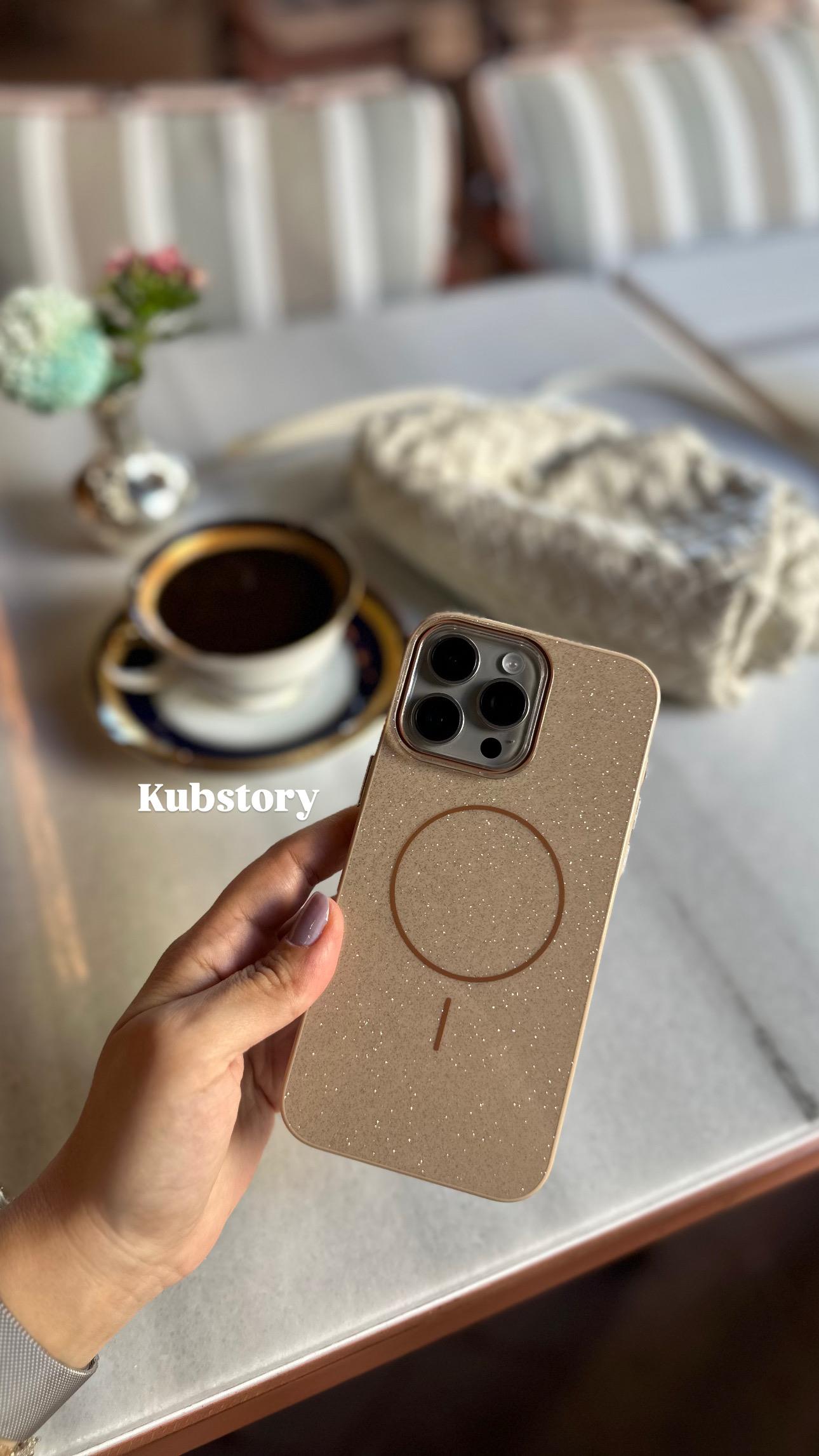 Magsafe Simli İphone Telefon Kılıfı Çöl Titenyum