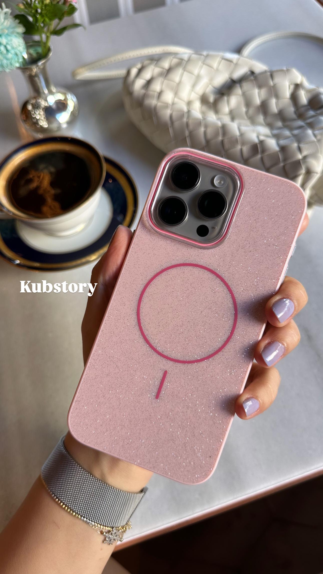 Magsafe Simli İphone Telefon Kılıfı Pembe