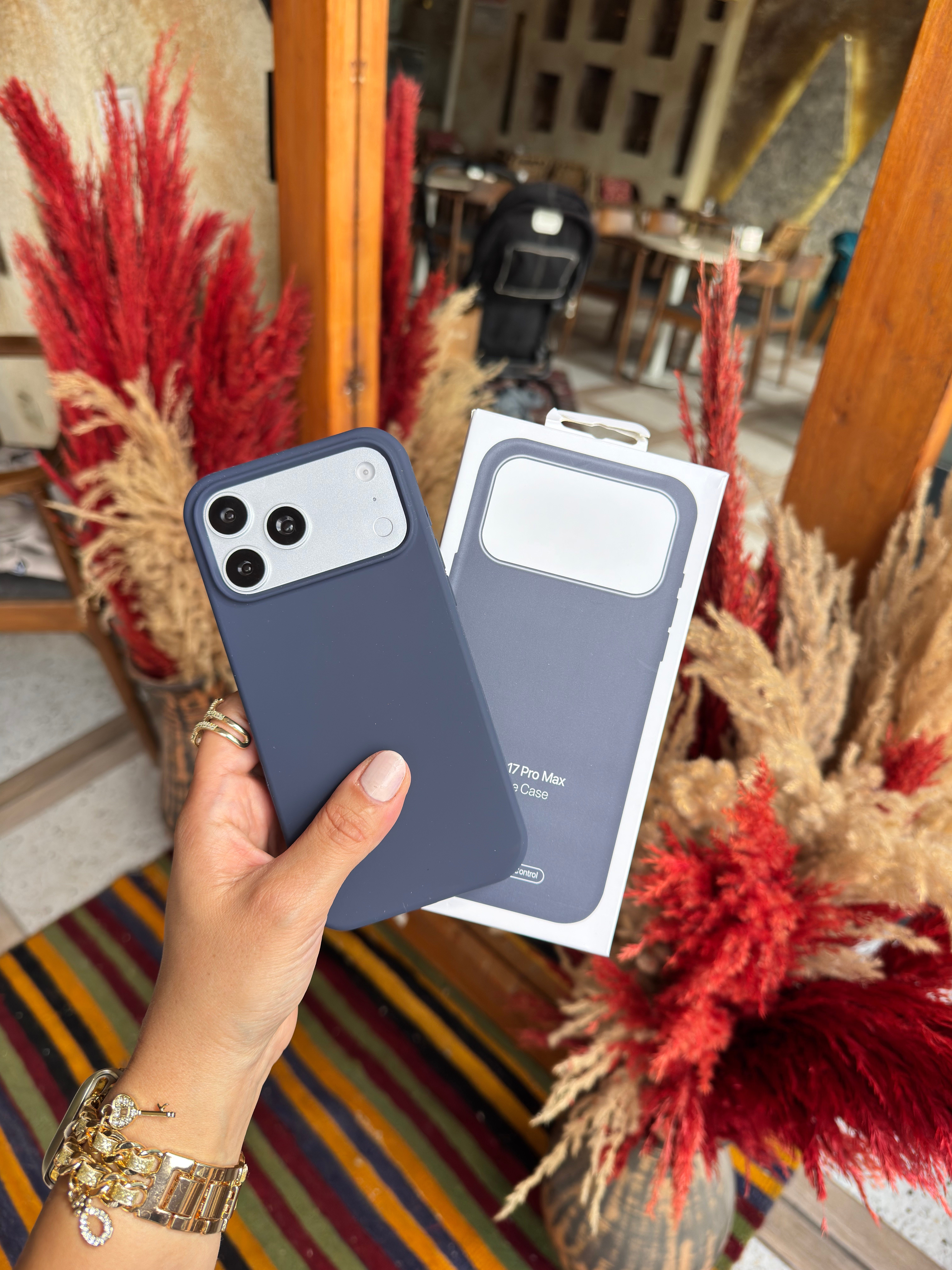 Magsafeli Lansman İphone Telefon Kılıfı Lacivert