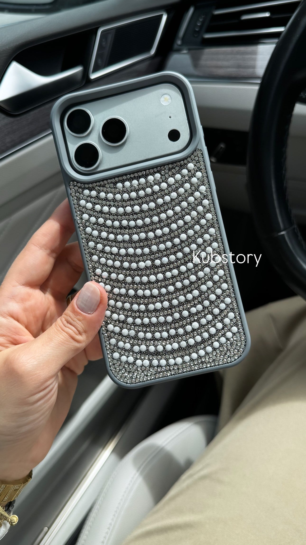 Pearl Wave İphone Telefon Kılıfı Gümüş