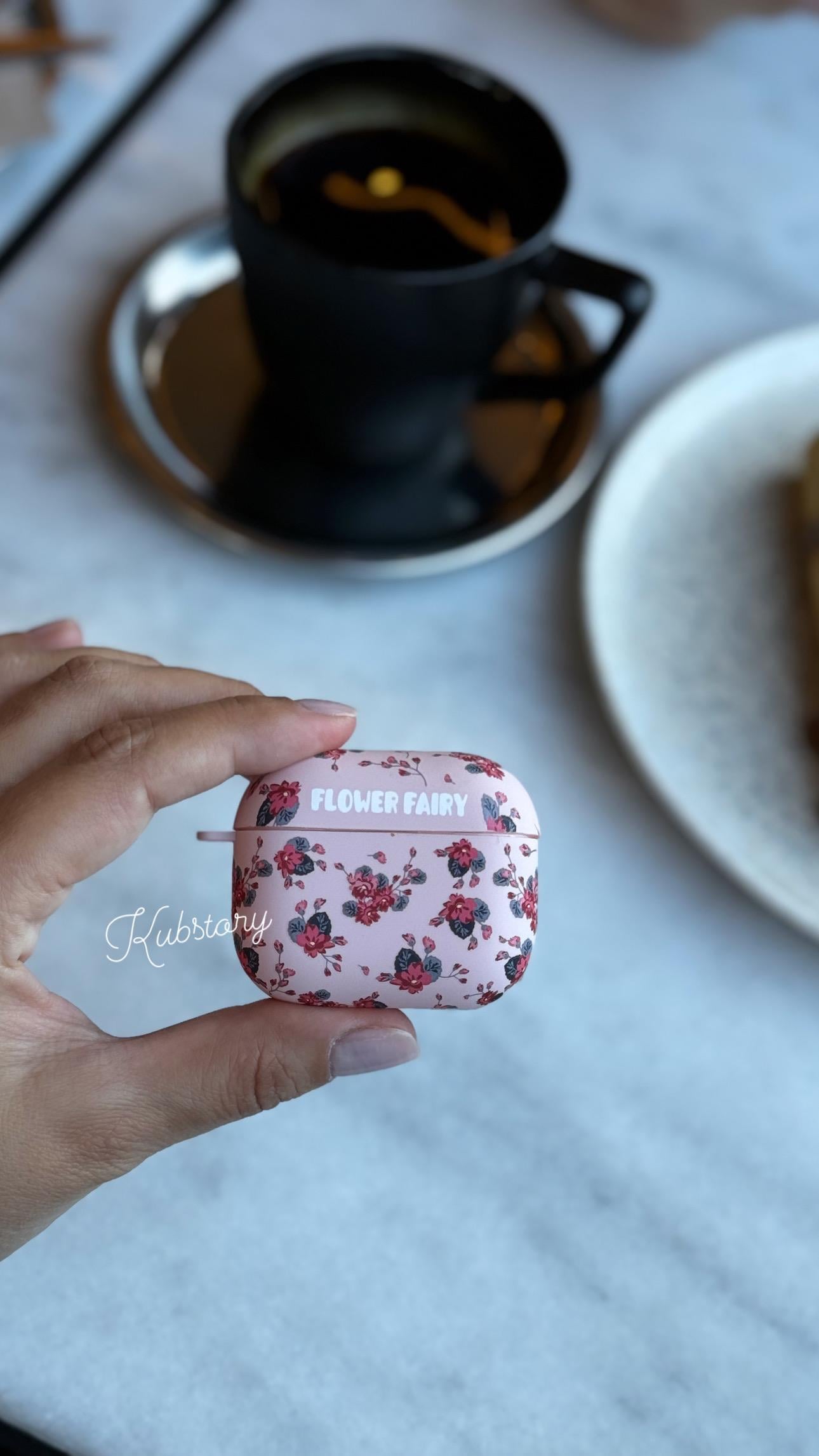 Pembe Çiçek Airpods Kılıfı