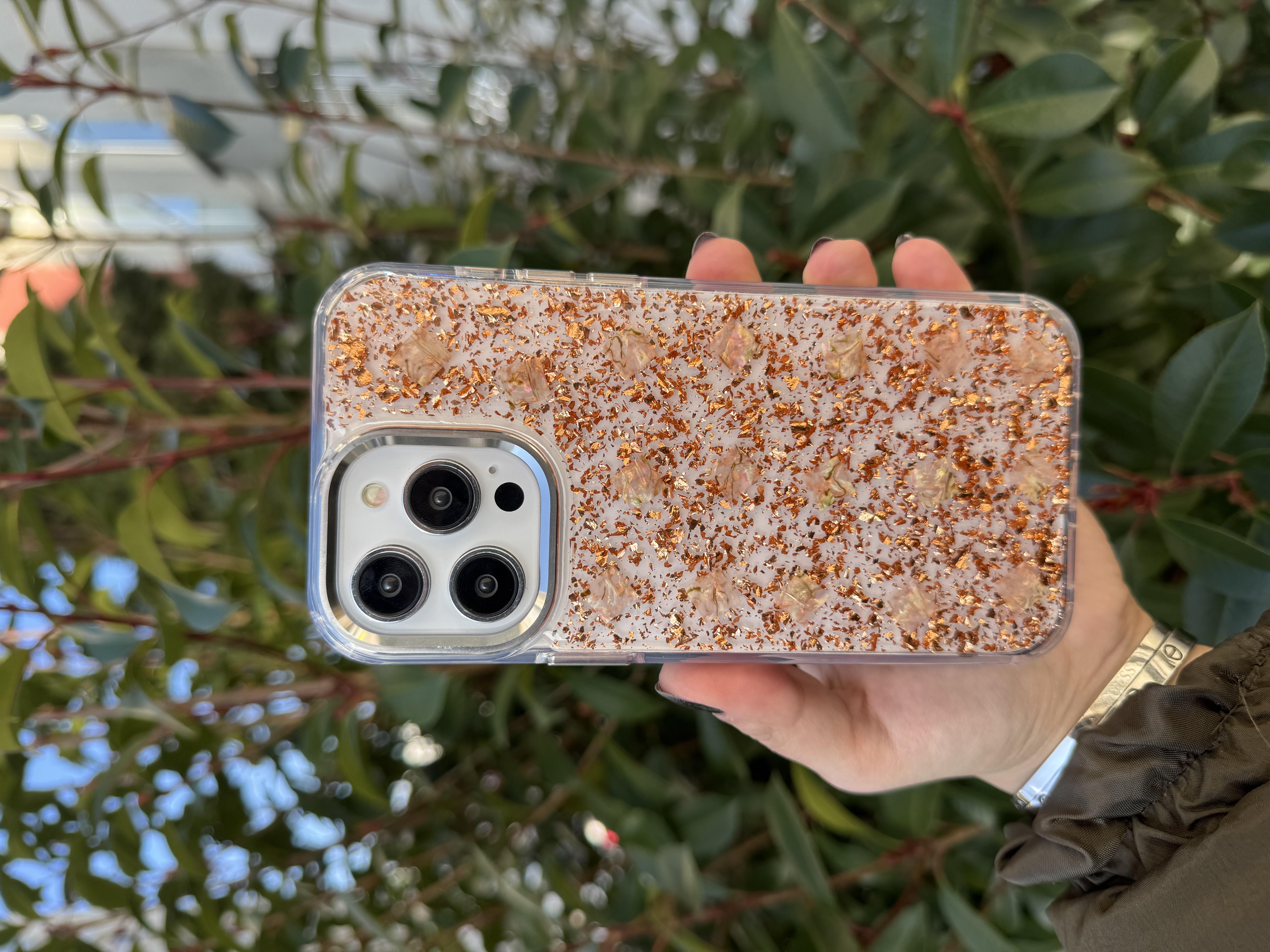 Sim Parçacıklı İphone Telefon Kılıfı Turuncu