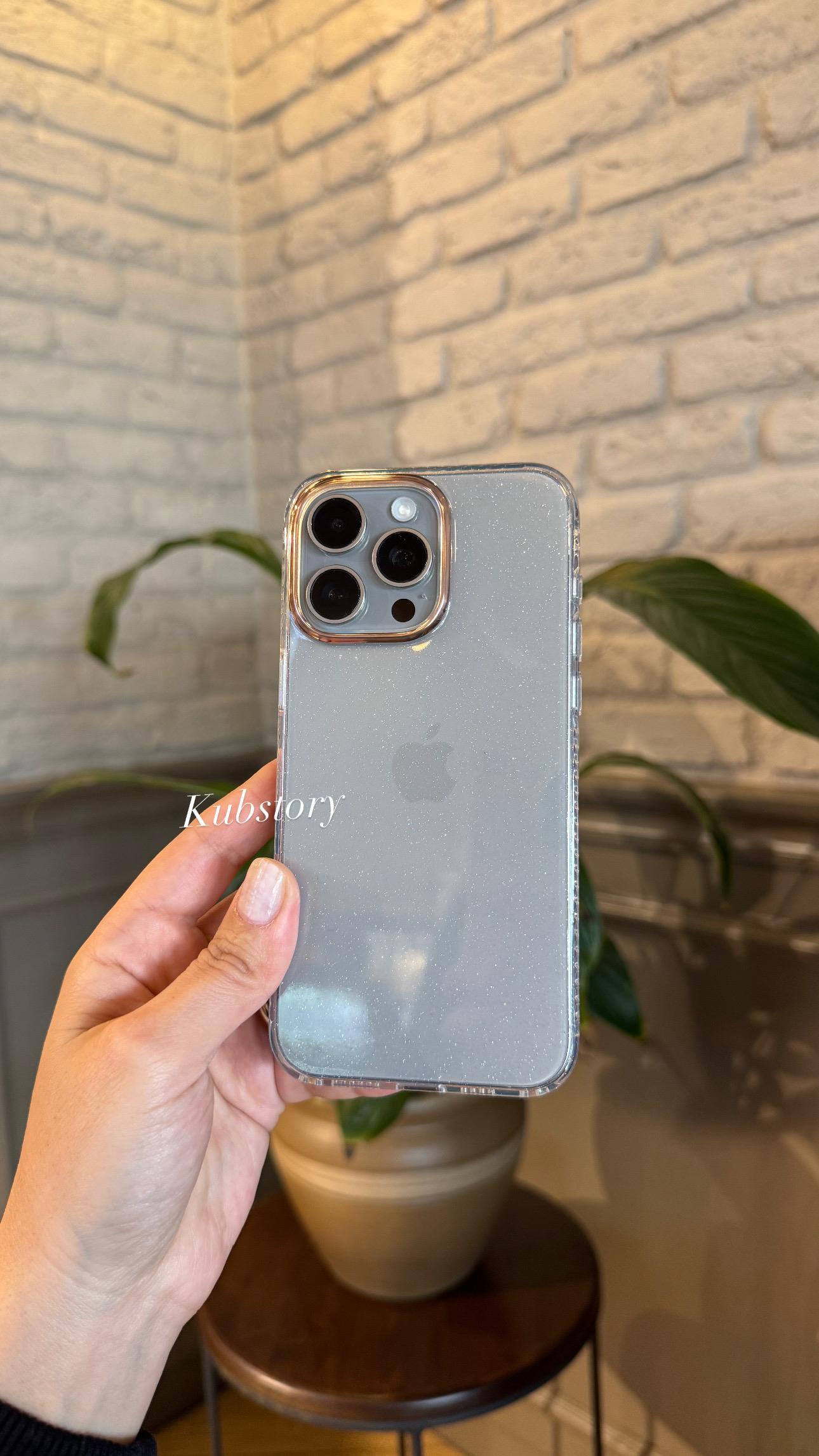 Simli İphone Telefon Kılıfı Şeffaf