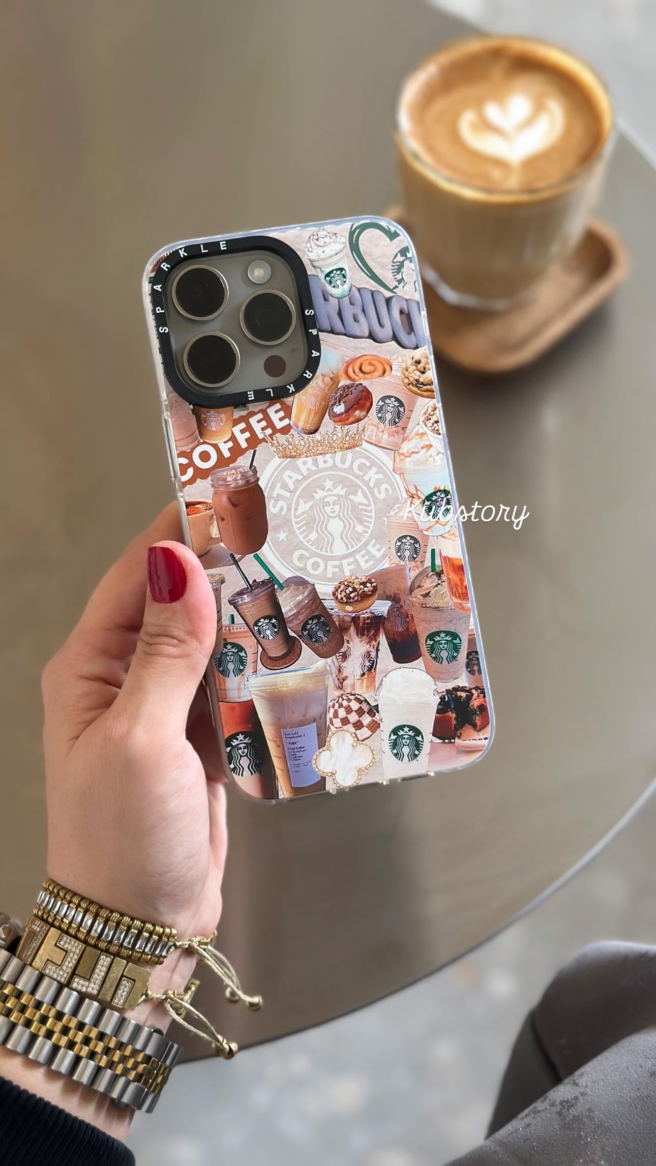 Sparkle İphone Telefon Kılıfı Coffee