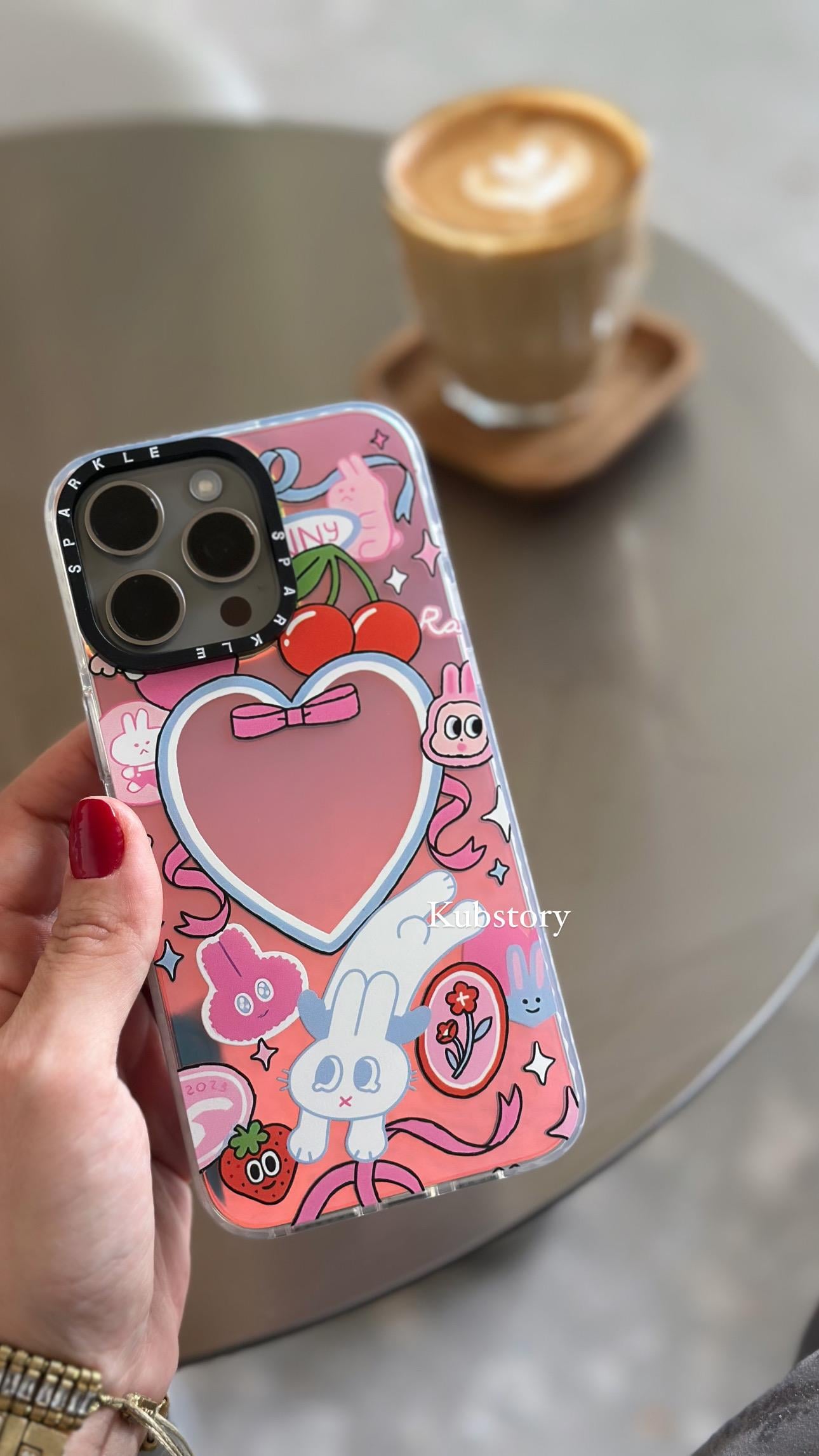 Sparkle İphone Telefon Kılıfı Fiyonk Kalp