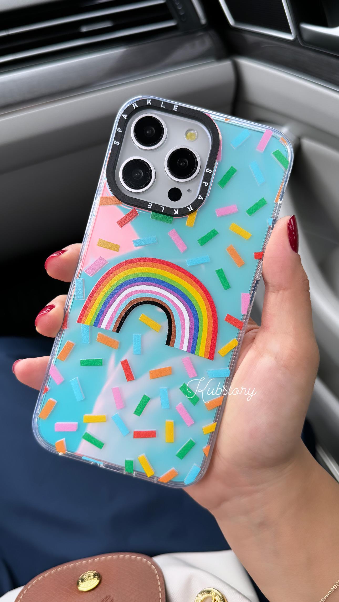 Sparkle İphone Telefon Kılıfı Gökkuşağı