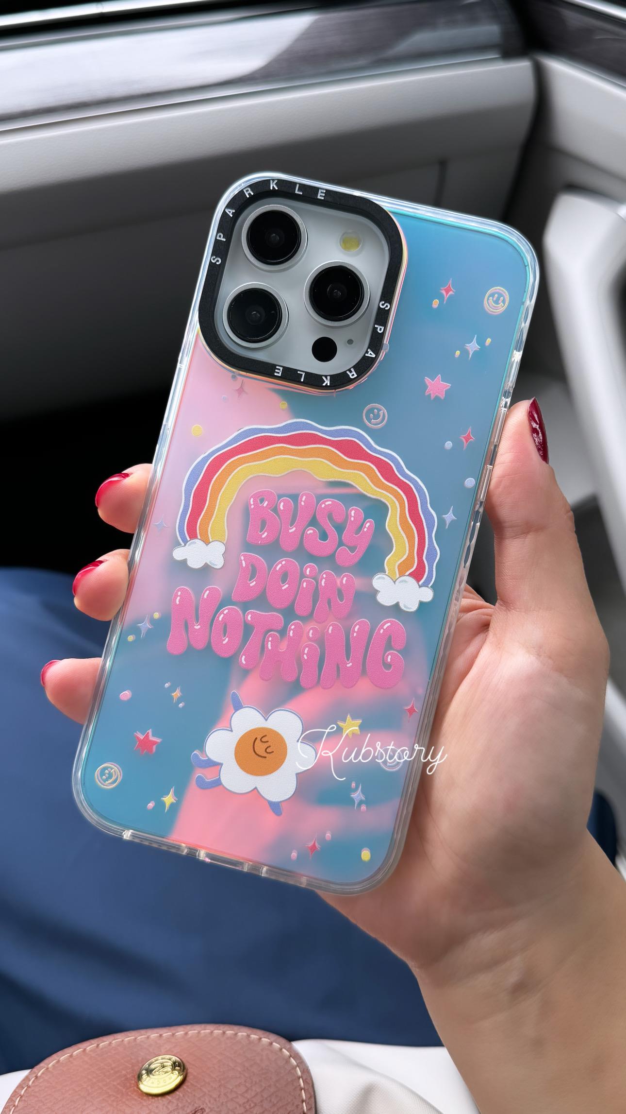 Sparkle İphone Telefon Kılıfı Hiçbir Şey Yapmamakla Meşgul