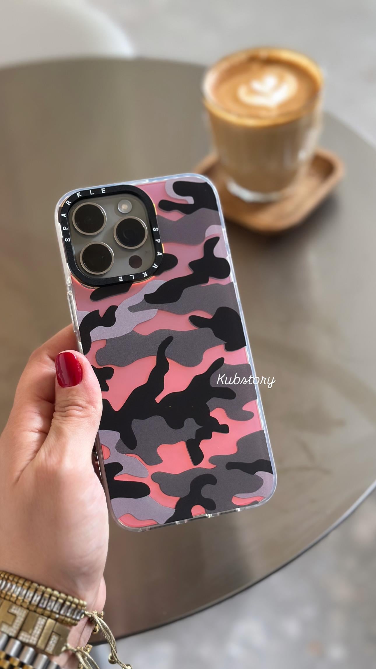 Sparkle İphone Telefon Kılıfı Kamuflaj