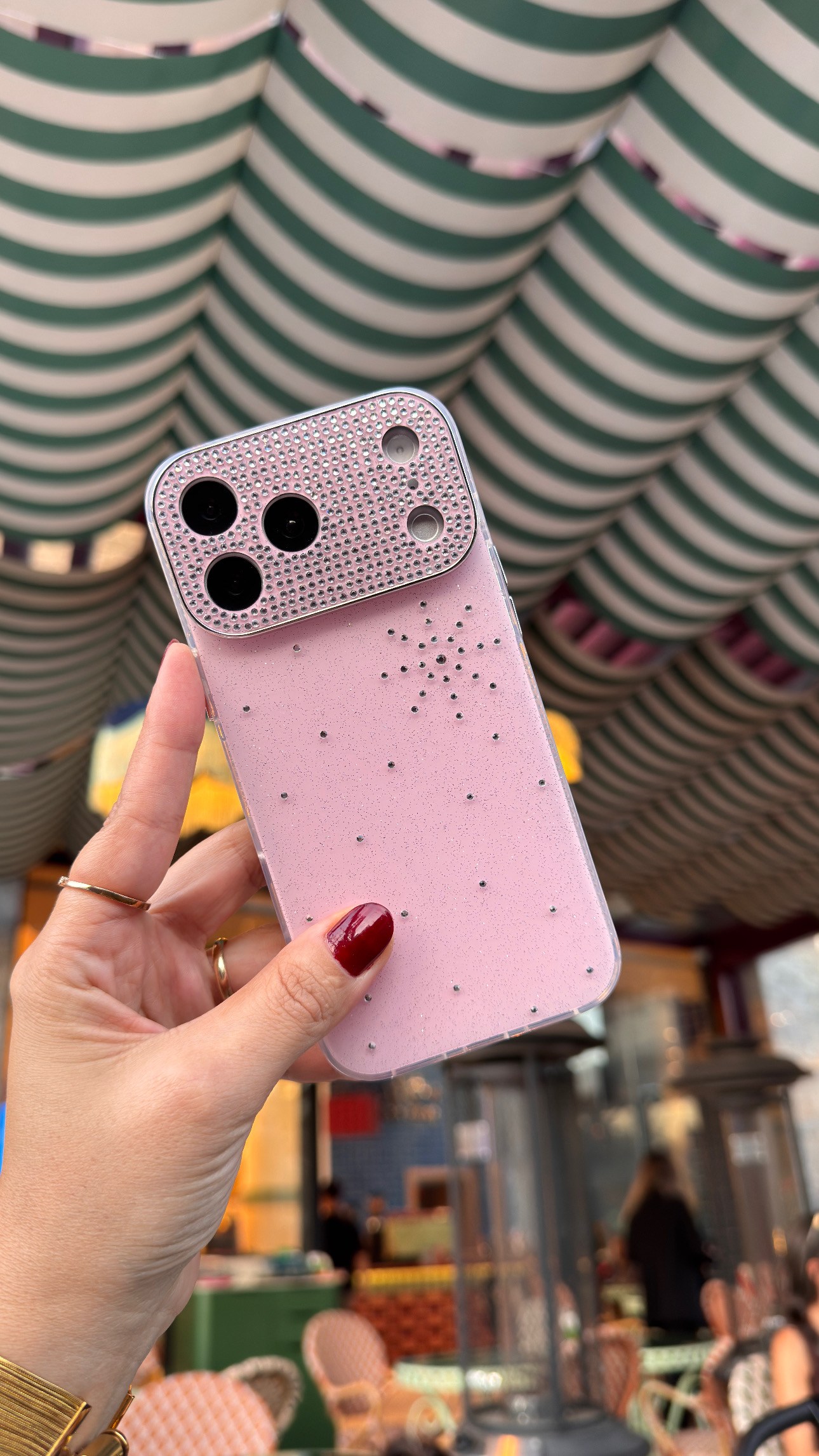 Star Diamond İphone Telefon Kılıfı Pembe