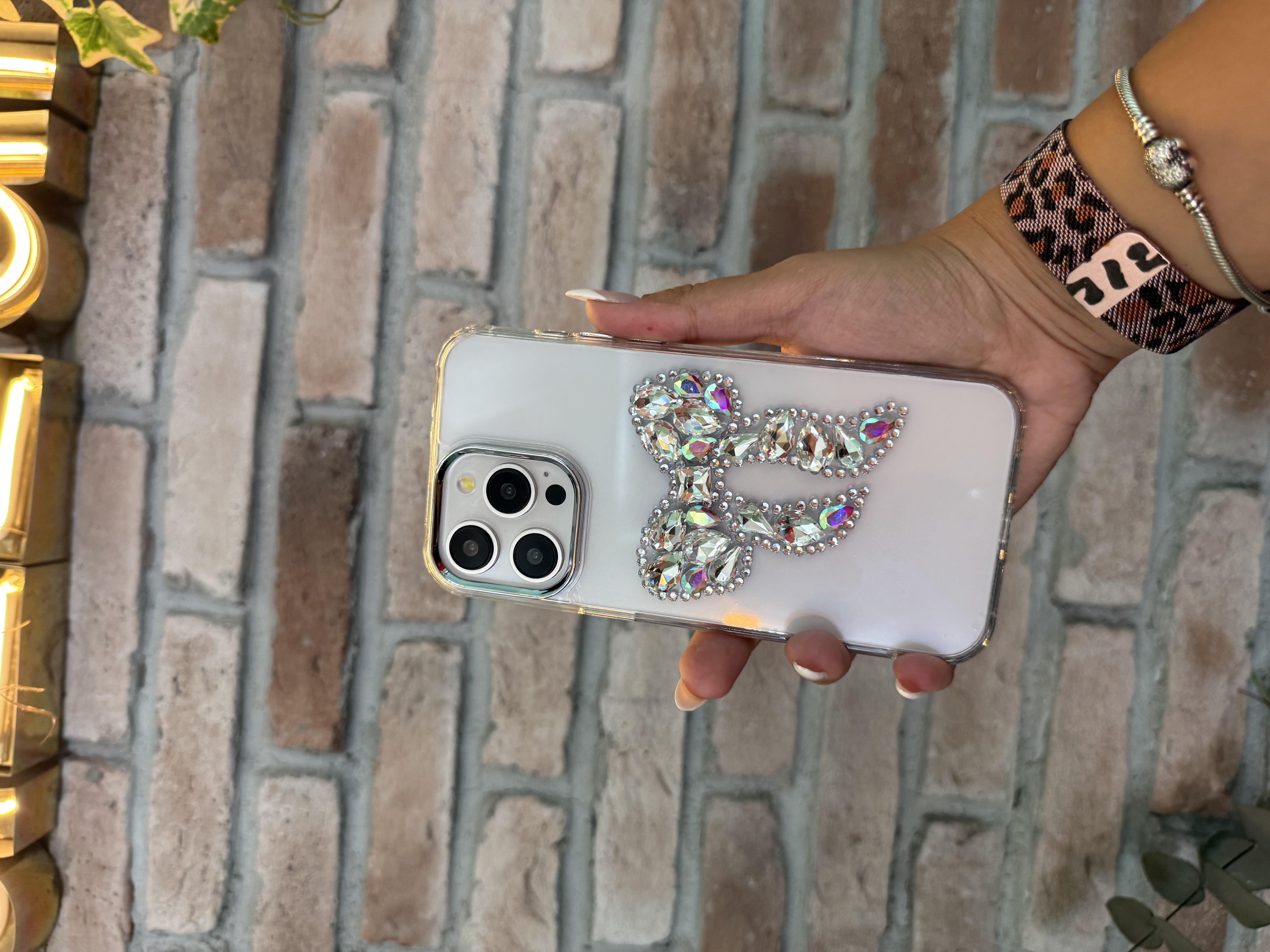 Taşlı Fiyonk İphone Telefon Kılıfı 