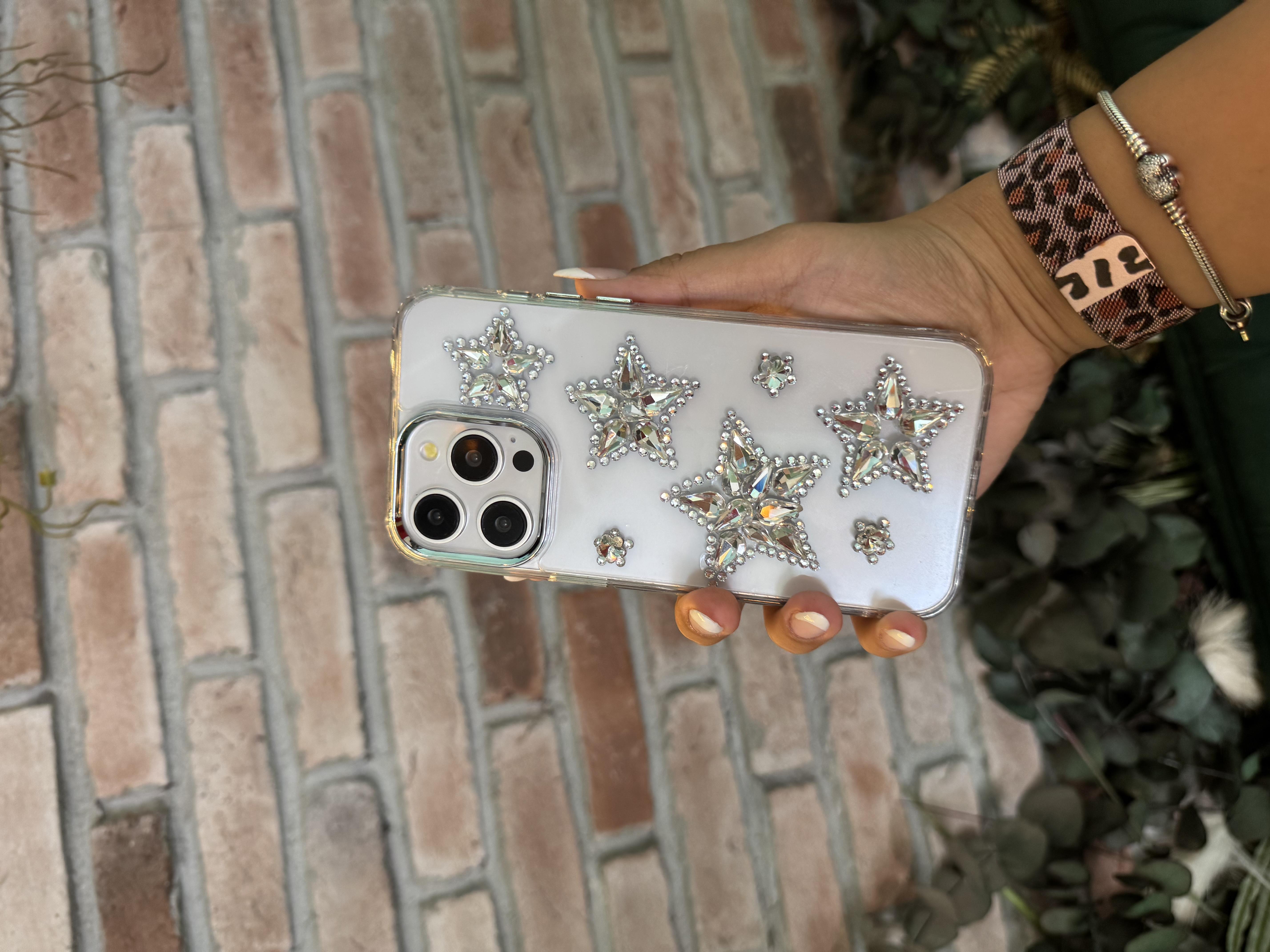 Taşlı Yıldızlar İphone Telefon Kılıfı 