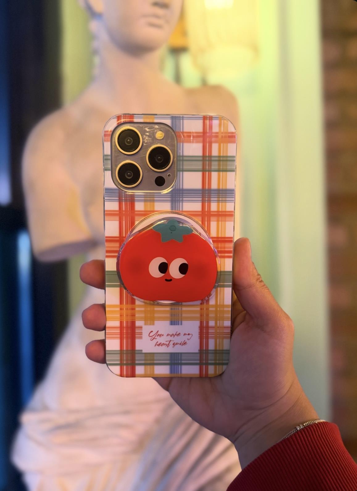 Tomatoes Desenli Magsafe Popsocketli İphone Telefon Kılıfı