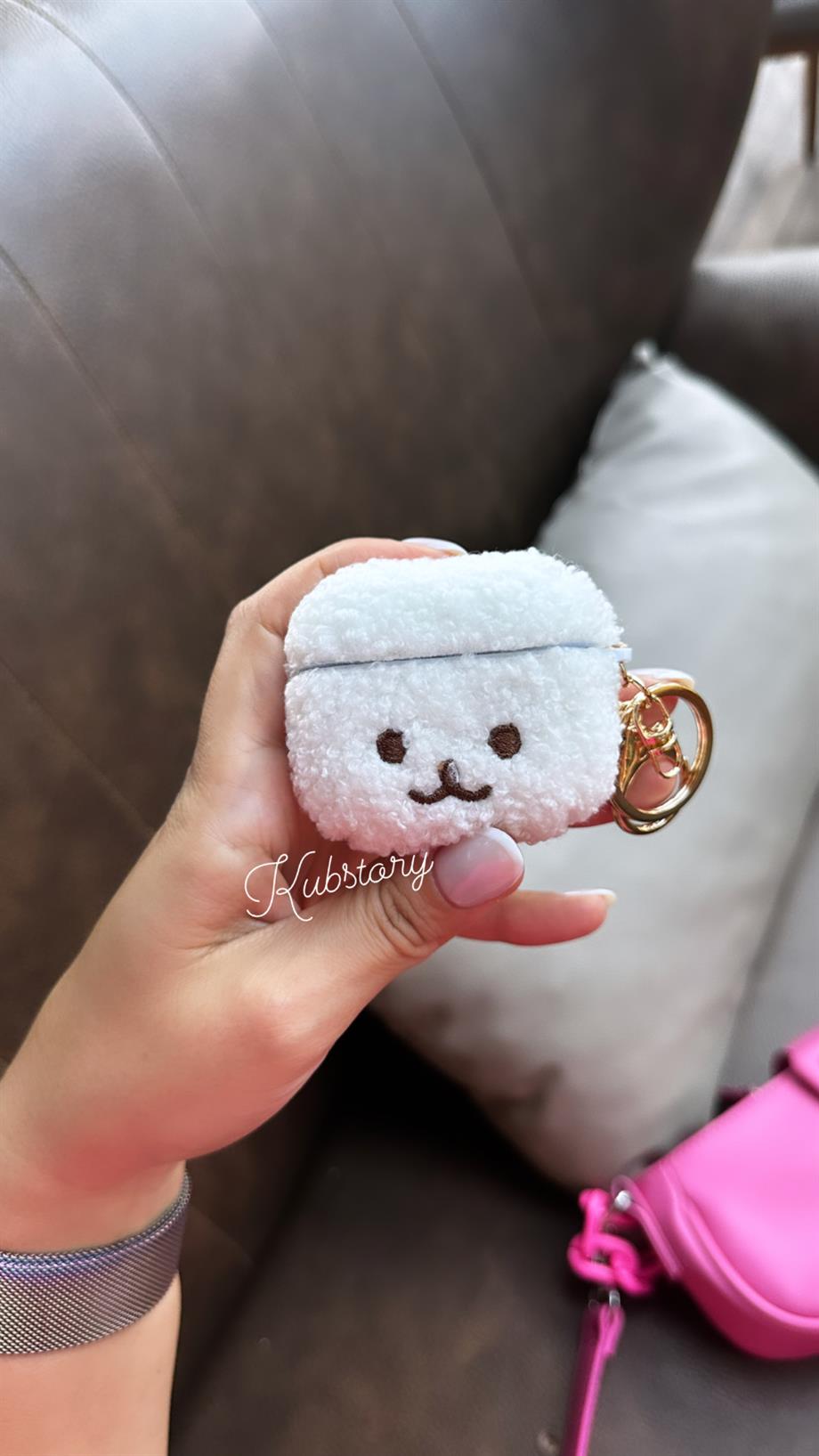 Toys Airpods Kılıfı Peluş Beyaz