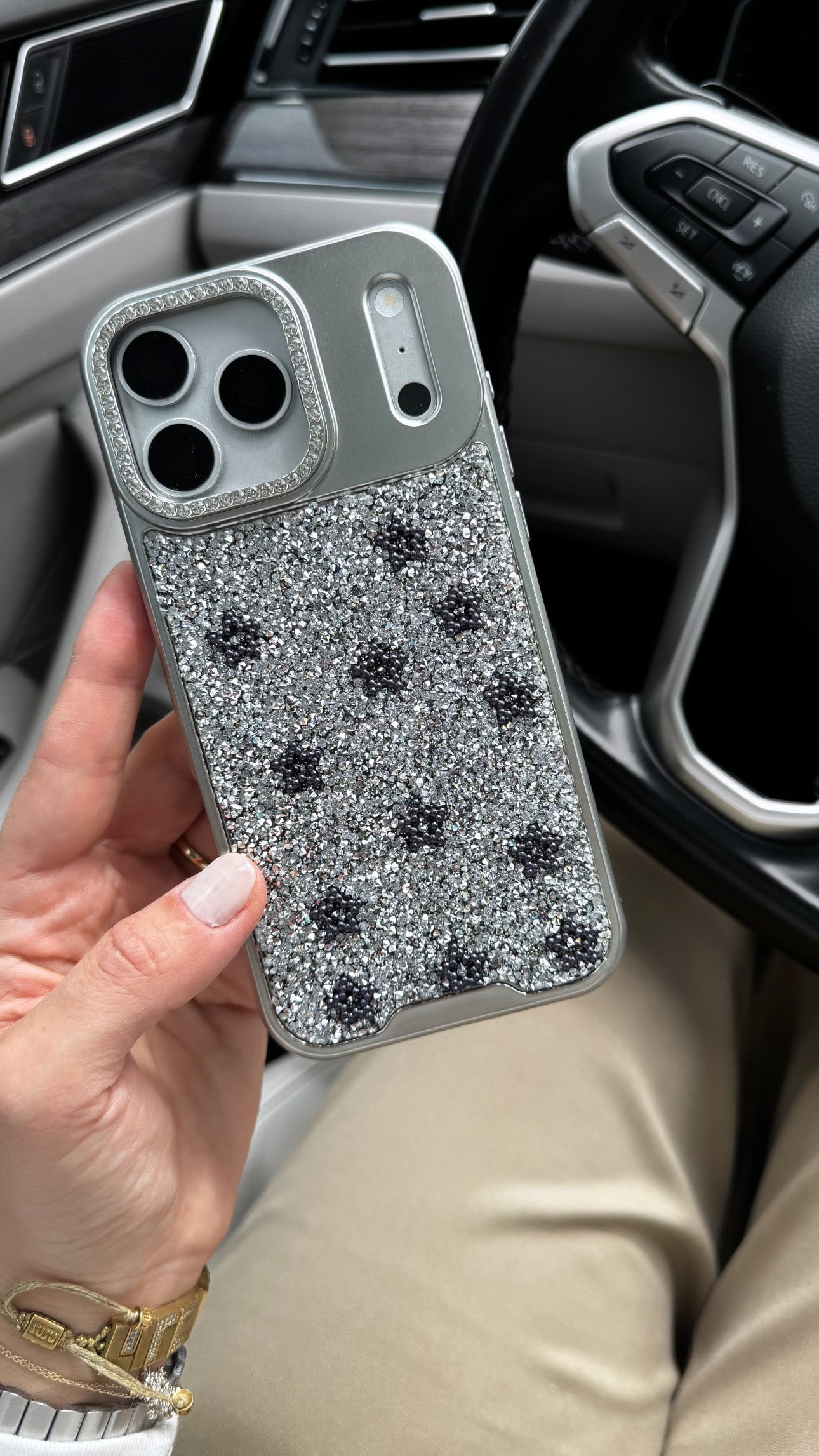 Twinkle Star İphone Telefon Kılıfı Gümüş