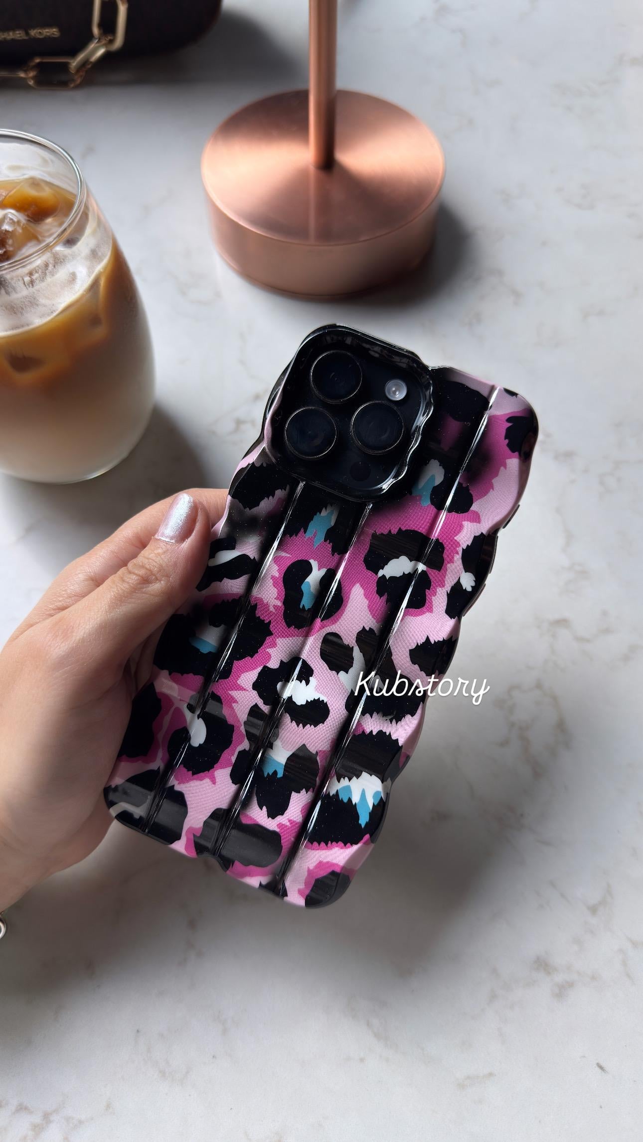 Wildrop Leopar İphone Telefon Kılıfı Pembe