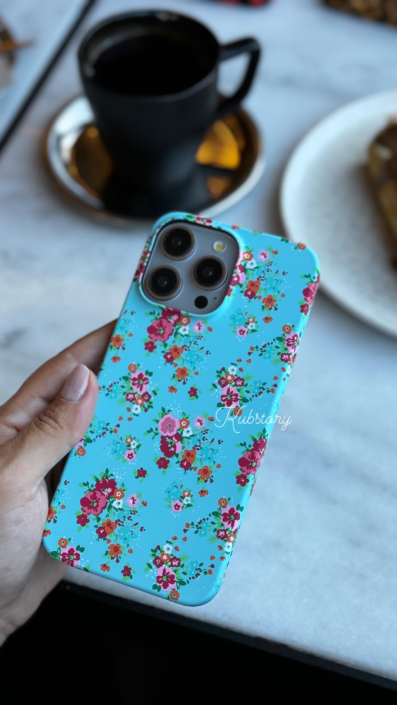Yeşil Çiçek İphone Telefon Kılıfı