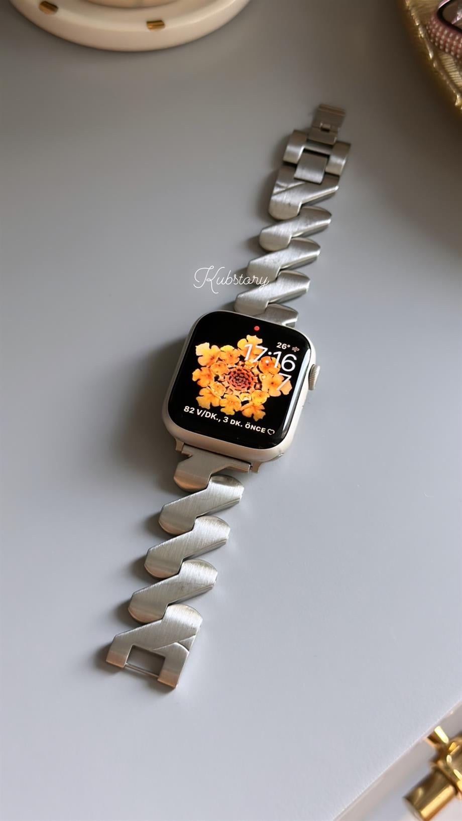 Zigzag Metal Kordon Gümüş