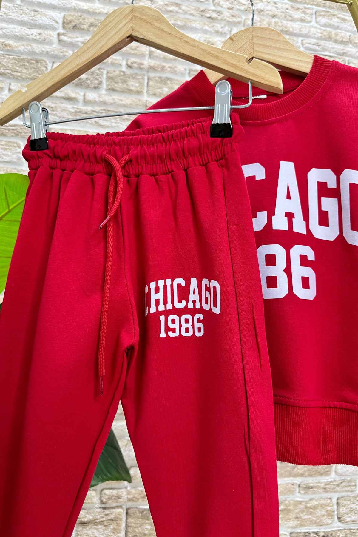 Unisex Çocuk 2 İplik Chicago Kırmızı Takım