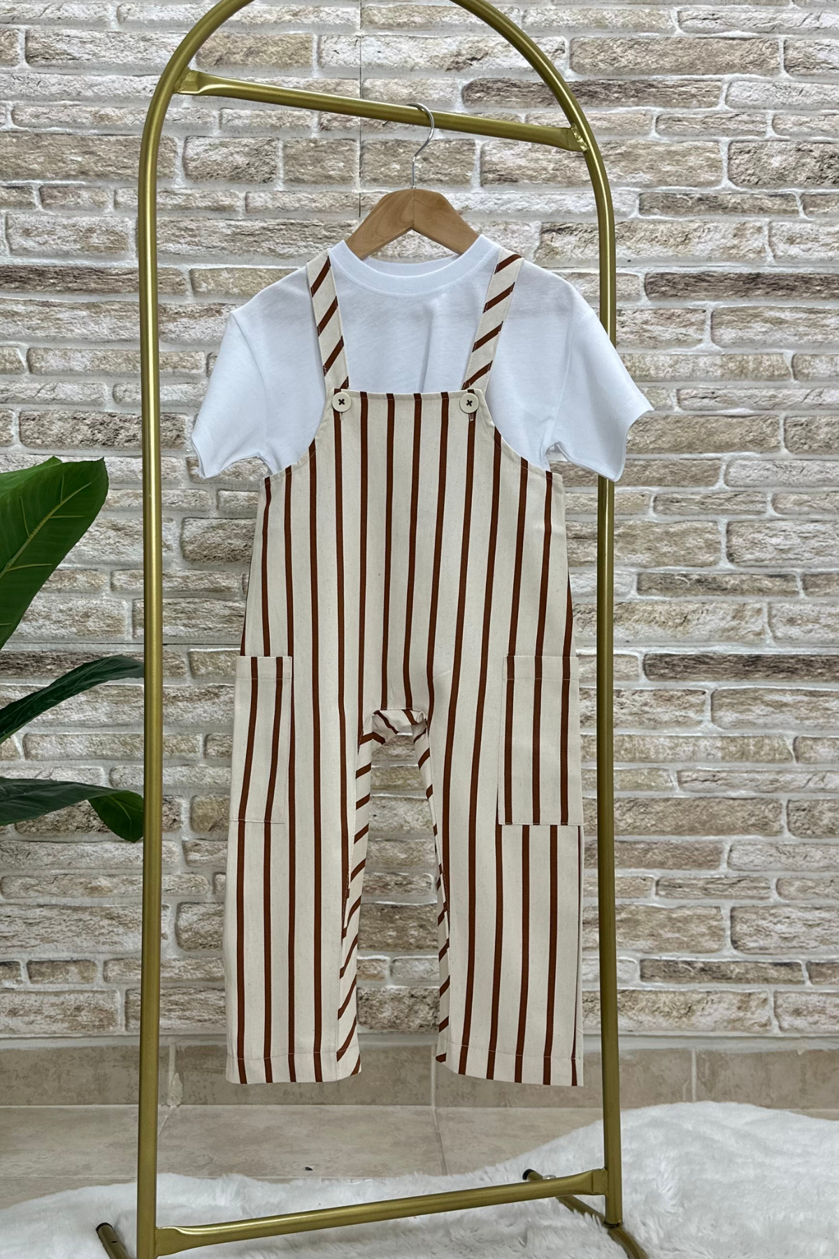 Unisex Bahçivan Denim Salopet